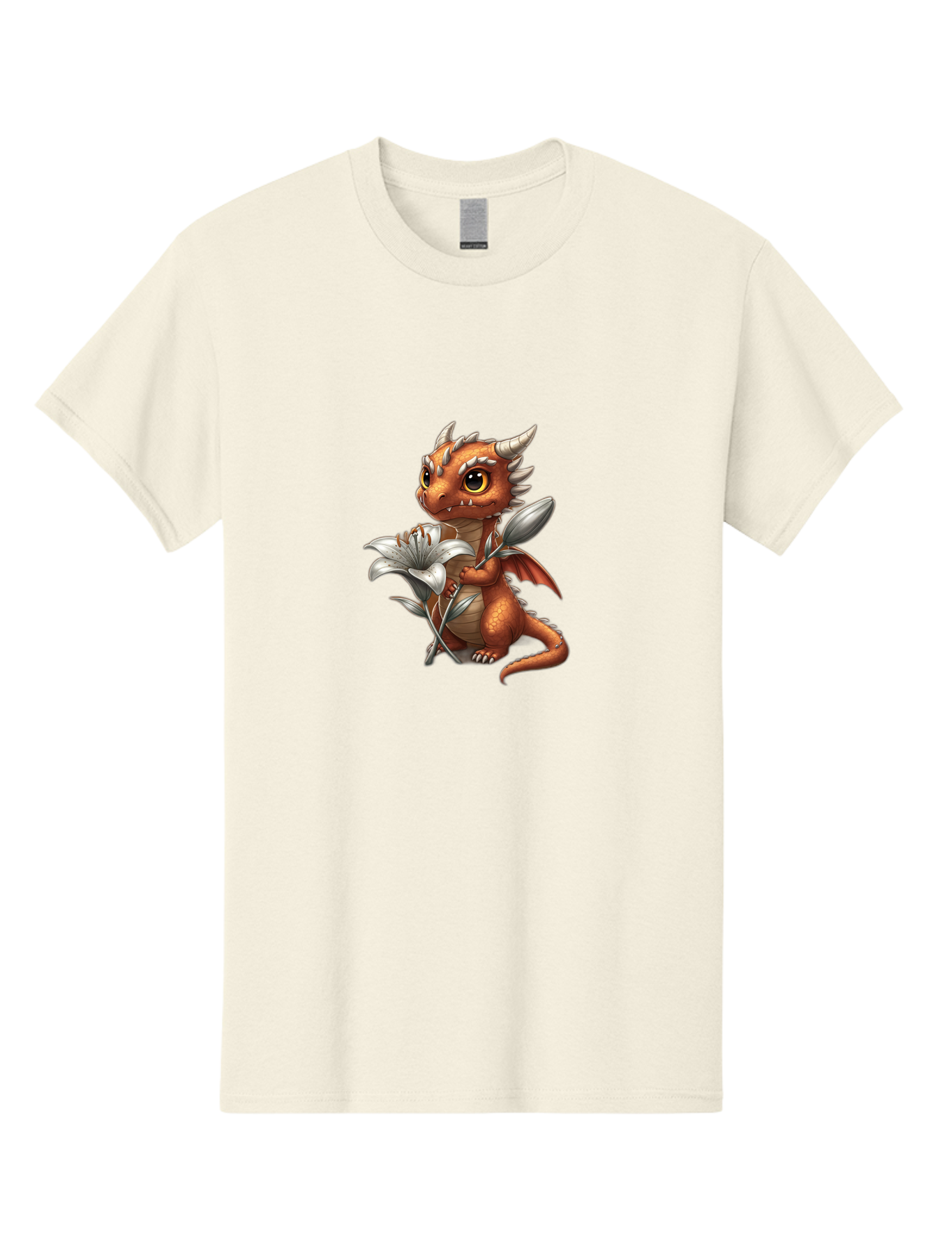 Dragon-With-Lily-1 Men'S Graphic Tee, 100% Cotton, Comfortable Casual Summer Wear, Machine Washable, Vintage Camera, Old Camera, Antique Camera, Black Camera, Classic Photography, Photography Equipment, Nostalgic Device, Film Camera, Bak497