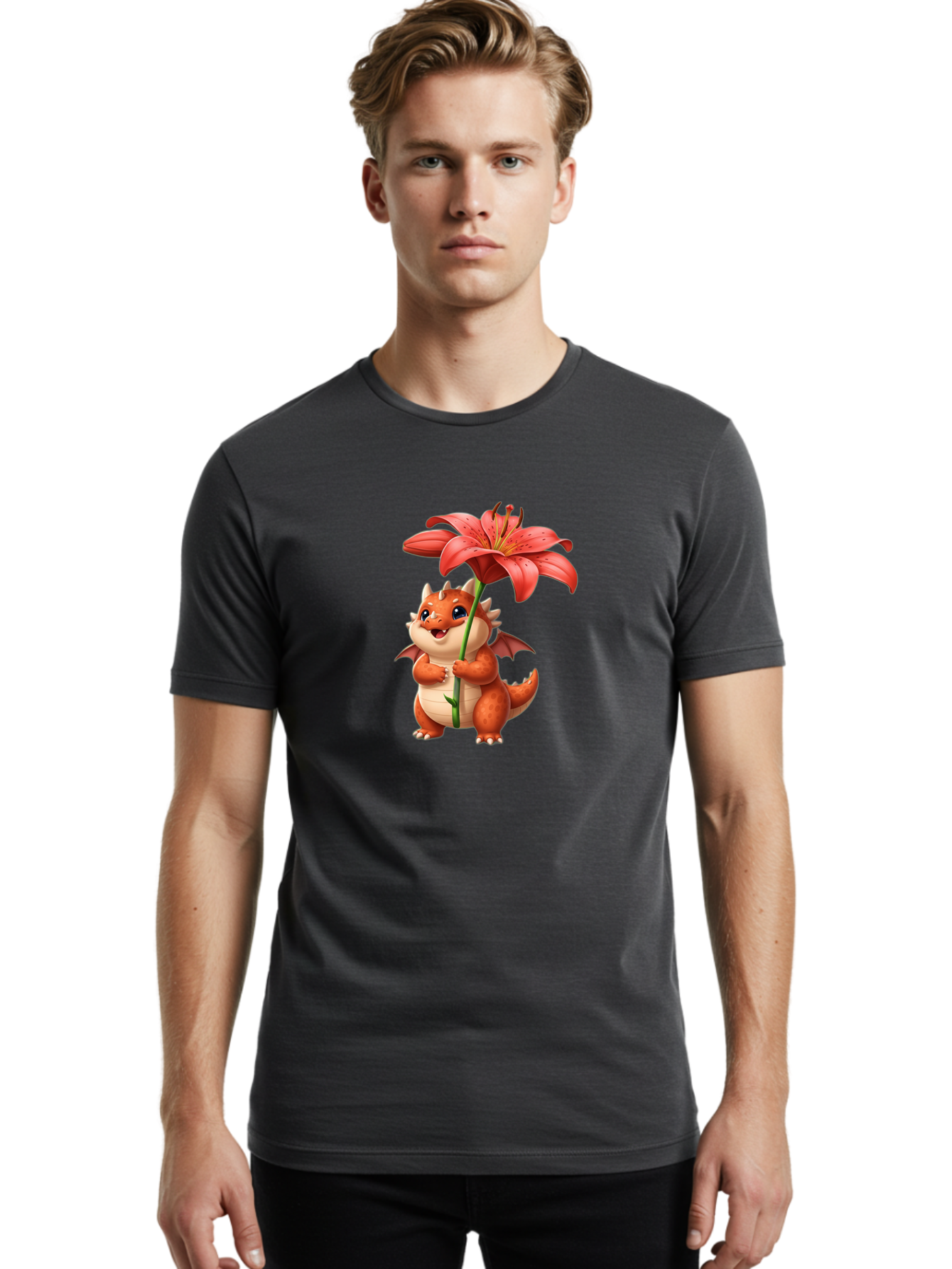 Dragon-With-Lily Men'S Graphic Tee, 100% Cotton, Comfortable Casual Summer Wear, Machine Washable, Vintage Camera, Old Camera, Antique Camera, Black Camera, Classic Photography, Photography Equipment, Nostalgic Device, Film Camera, Camera Art Bak498