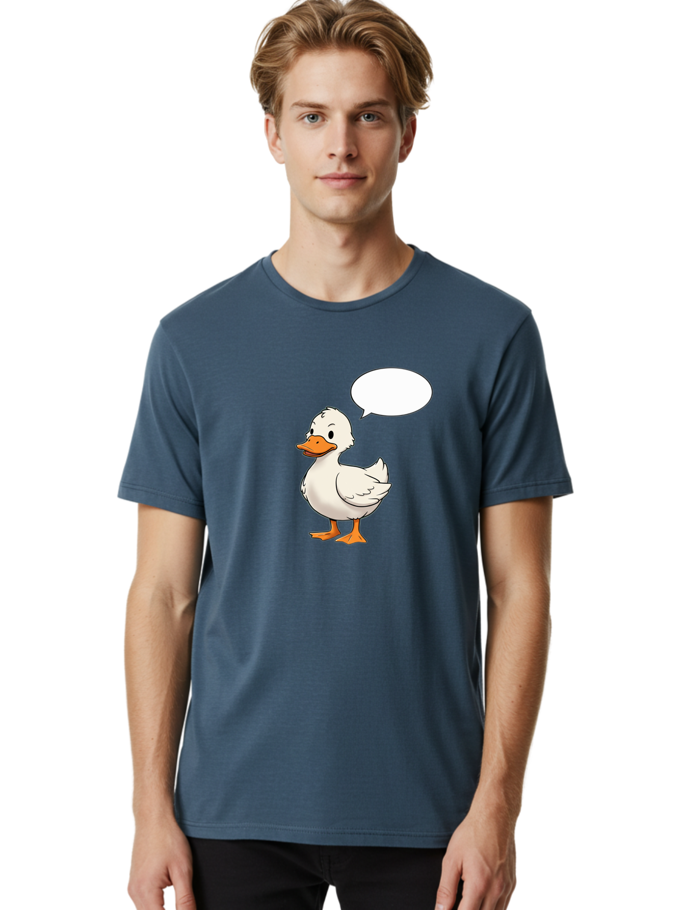 Duck-With-Speech-Bubble Men'S Graphic Tee, 100% Cotton, Comfortable Casual Summer Wear, Machine Washable, Vintage Camera, Old Camera, Antique Camera, Black Camera, Classic Photography, Photography Equipment, Nostalgic Device, Film Camera, Bak503