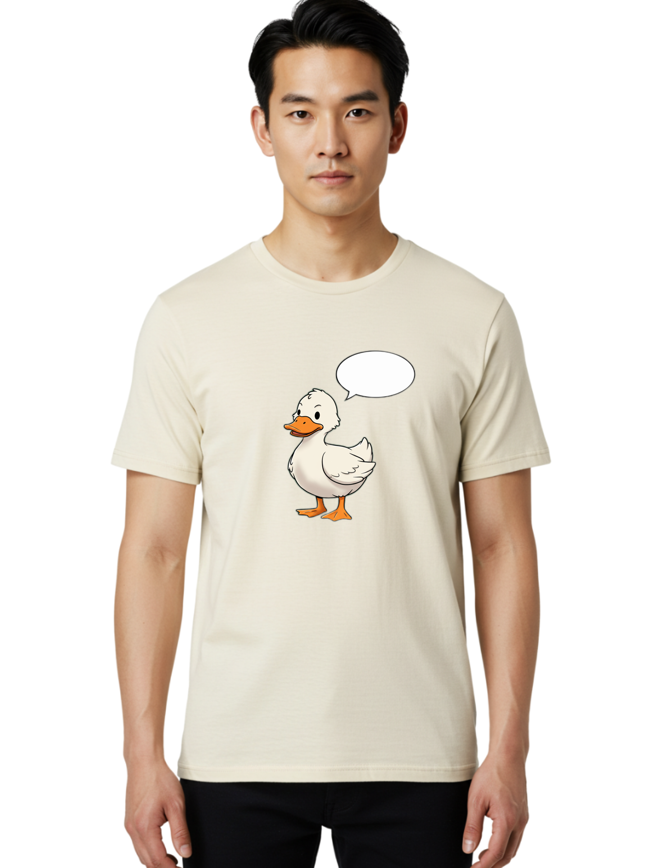 Duck-With-Speech-Bubble Men'S Graphic Tee, 100% Cotton, Comfortable Casual Summer Wear, Machine Washable, Vintage Camera, Old Camera, Antique Camera, Black Camera, Classic Photography, Photography Equipment, Nostalgic Device, Film Camera, Bak503