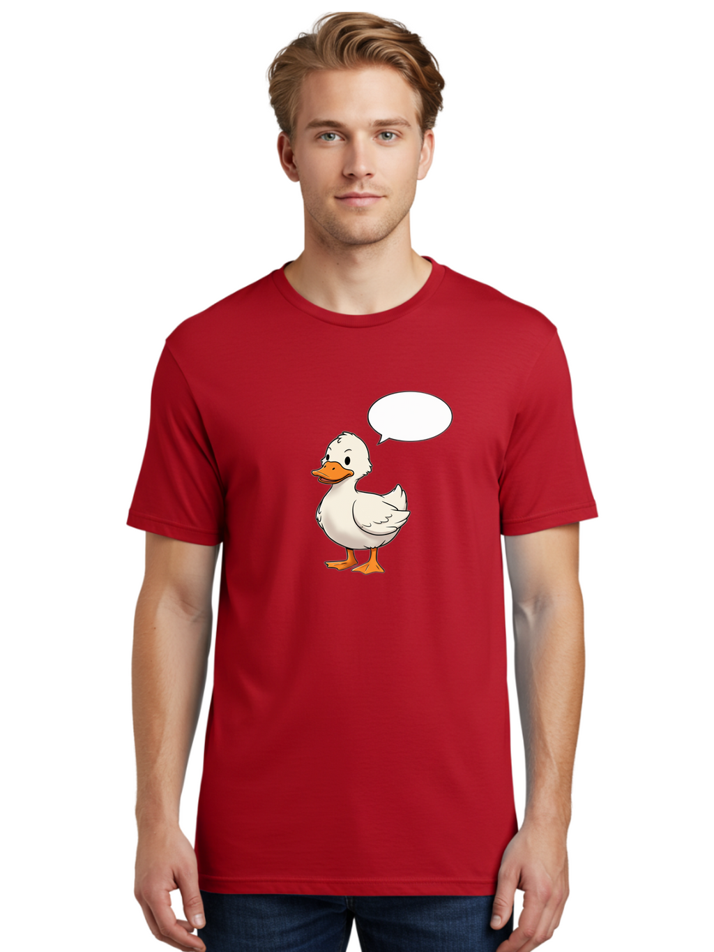 Duck-With-Speech-Bubble Men'S Graphic Tee, 100% Cotton, Comfortable Casual Summer Wear, Machine Washable, Vintage Camera, Old Camera, Antique Camera, Black Camera, Classic Photography, Photography Equipment, Nostalgic Device, Film Camera, Bak503
