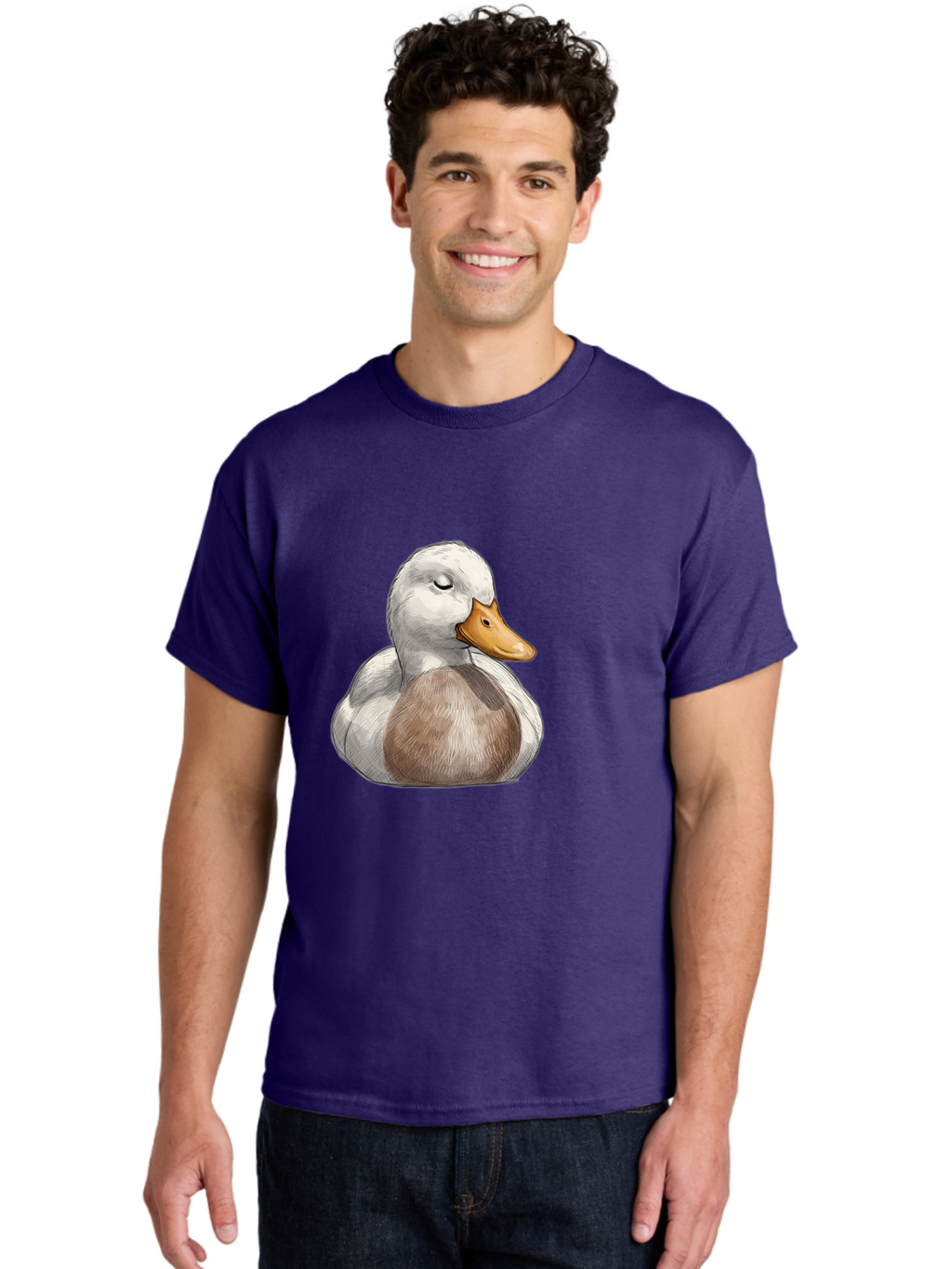 Duck Men'S Graphic Tee, 100% Cotton, Comfortable Casual Summer Wear, Machine Washable, Vintage Camera, Old Camera, Antique Camera, Black Camera, Classic Photography, Photography Equipment, Nostalgic Device, Film Camera, Camera Art Bak504