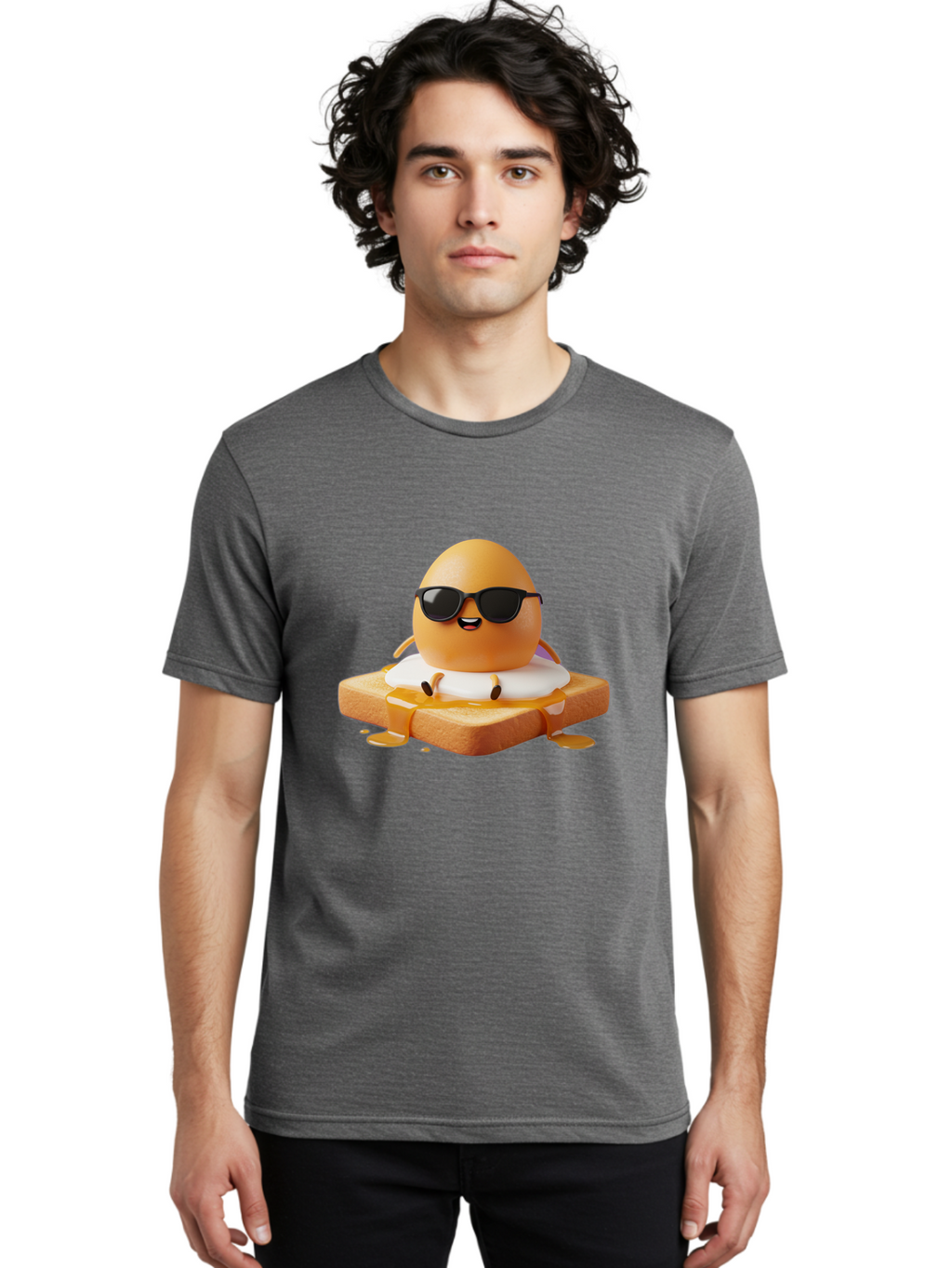 Egg-Character-On-Toast Men'S Graphic Tee, 100% Cotton, Comfortable Casual Summer Wear, Machine Washable, Vintage Camera, Old Camera, Antique Camera, Black Camera, Classic Photography, Photography Equipment, Nostalgic Device, Film Camera, Bak511