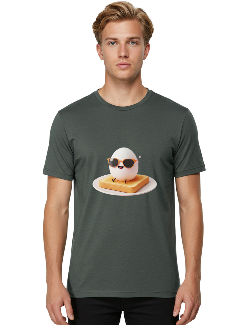 Egg-Character-Toast Men'S Graphic Tee, 100% Cotton, Comfortable Casual Summer Wear, Machine Washable, Vintage Camera, Old Camera, Antique Camera, Black Camera, Classic Photography, Photography Equipment, Nostalgic Device, Film Camera, Bak512