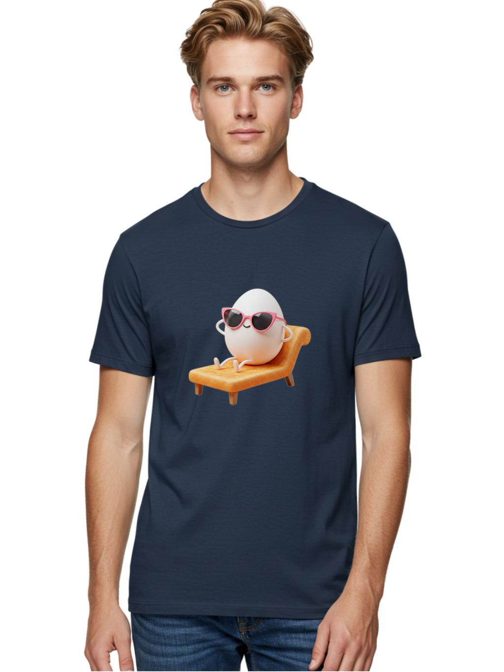 Egg-In-Sunglasses Men'S Graphic Tee, 100% Cotton, Comfortable Casual Summer Wear, Machine Washable, Vintage Camera, Old Camera, Antique Camera, Black Camera, Classic Photography, Photography Equipment, Nostalgic Device, Film Camera, Camera Art Bak515
