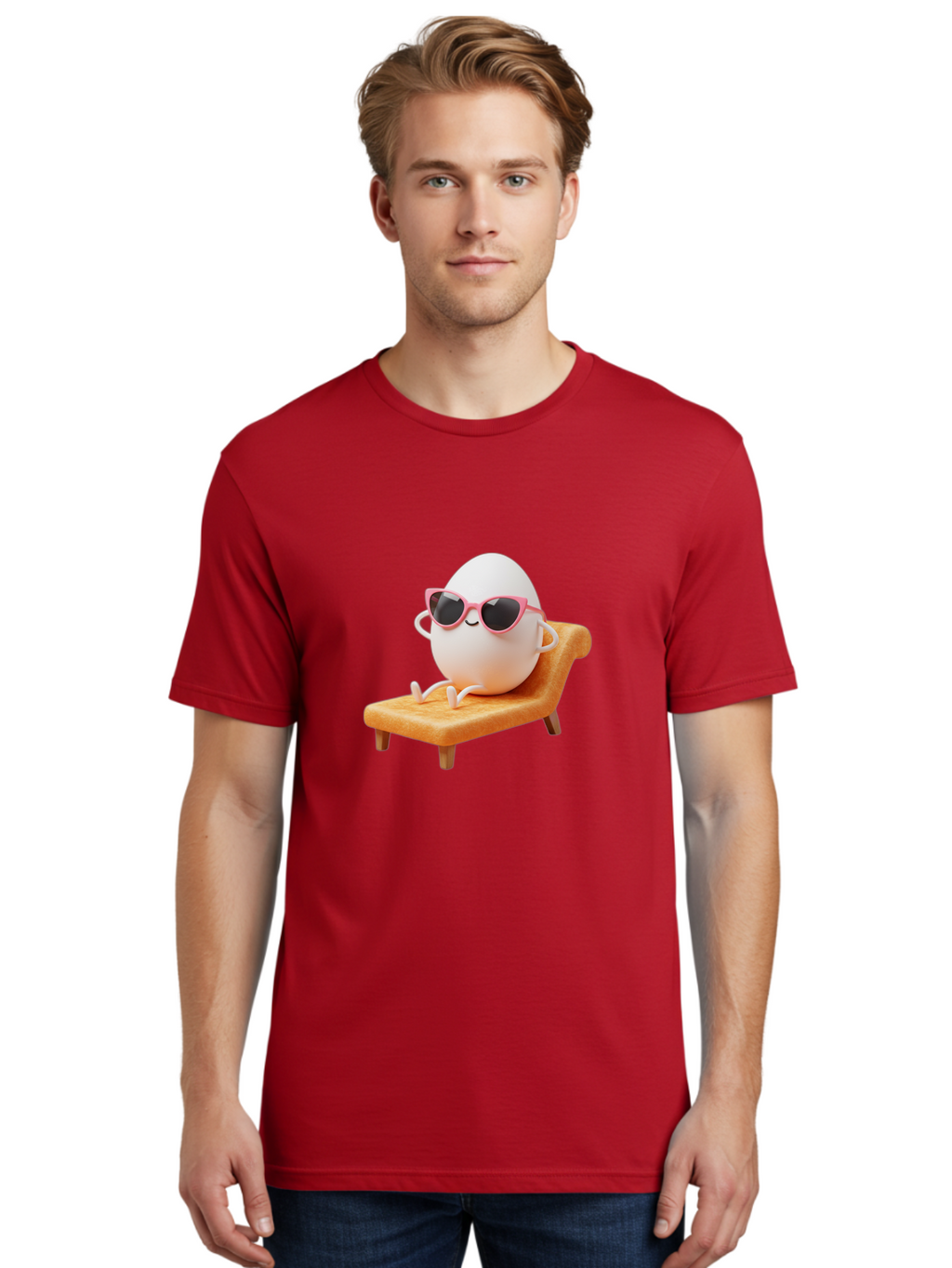 Egg-In-Sunglasses Men'S Graphic Tee, 100% Cotton, Comfortable Casual Summer Wear, Machine Washable, Vintage Camera, Old Camera, Antique Camera, Black Camera, Classic Photography, Photography Equipment, Nostalgic Device, Film Camera, Camera Art Bak515