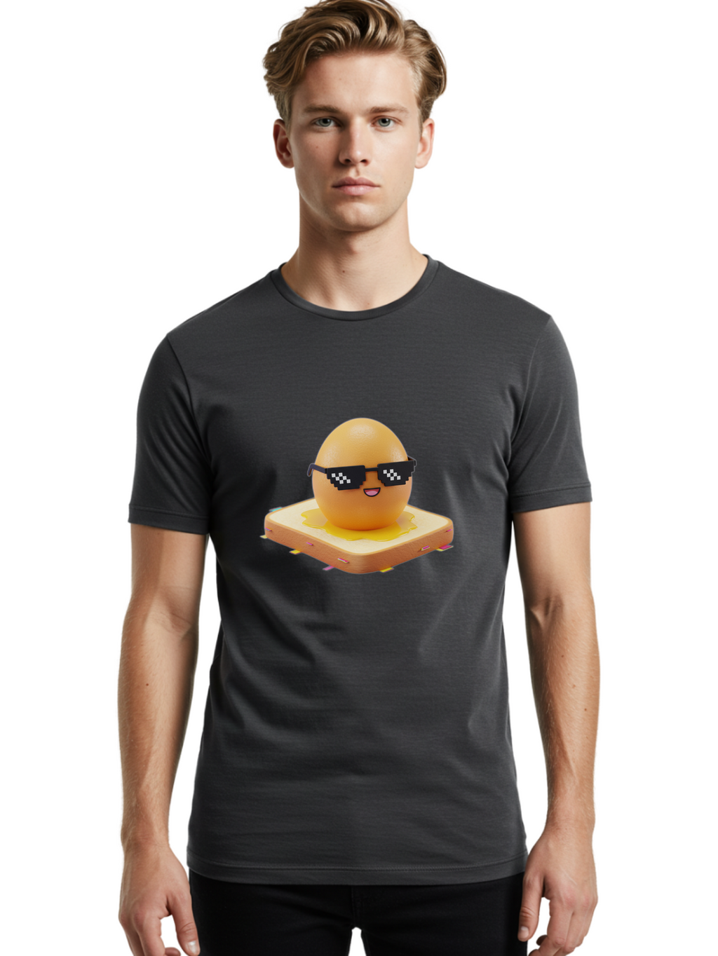 Egg-On-Toast-2 Men'S Graphic Tee, 100% Cotton, Comfortable Casual Summer Wear, Machine Washable, Vintage Camera, Old Camera, Antique Camera, Black Camera, Classic Photography, Photography Equipment, Nostalgic Device, Film Camera, Camera Art Bak518