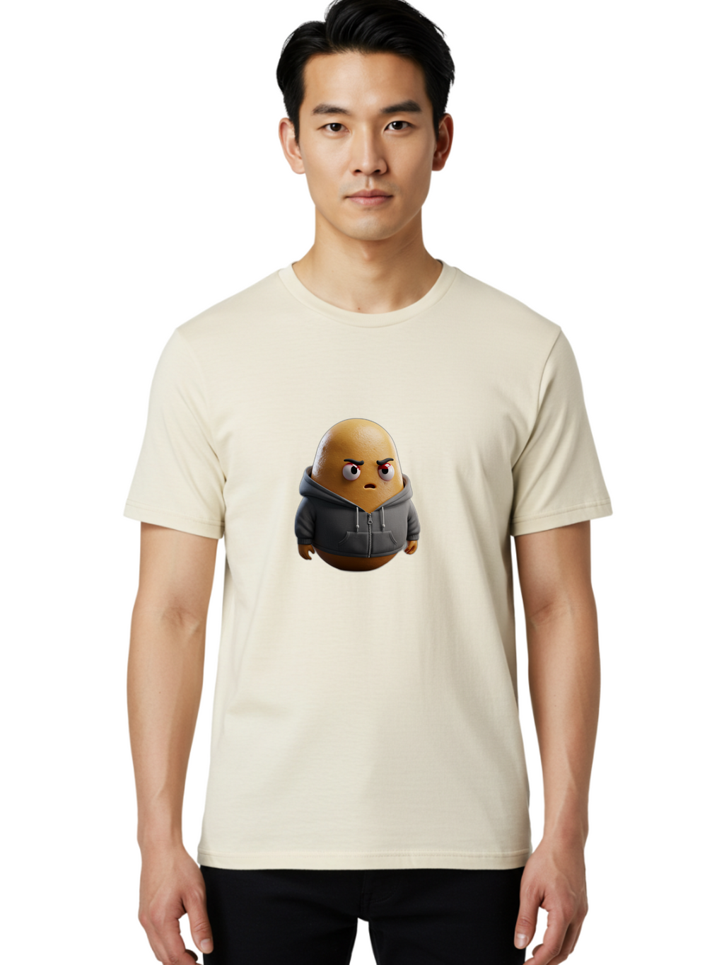 Egg-Wearing-Hoodie Men'S Graphic Tee, 100% Cotton, Comfortable Casual Summer Wear, Machine Washable, Vintage Camera, Old Camera, Antique Camera, Black Camera, Classic Photography, Photography Equipment, Nostalgic Device, Film Camera, Bak521