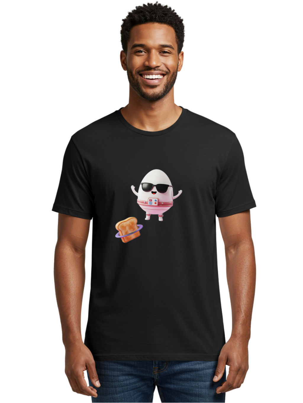 Egg-With-Sunglasses Men'S Graphic Tee, 100% Cotton, Comfortable Casual Summer Wear, Machine Washable, Vintage Camera, Old Camera, Antique Camera, Black Camera, Classic Photography, Photography Equipment, Nostalgic Device, Film Camera, Bak523