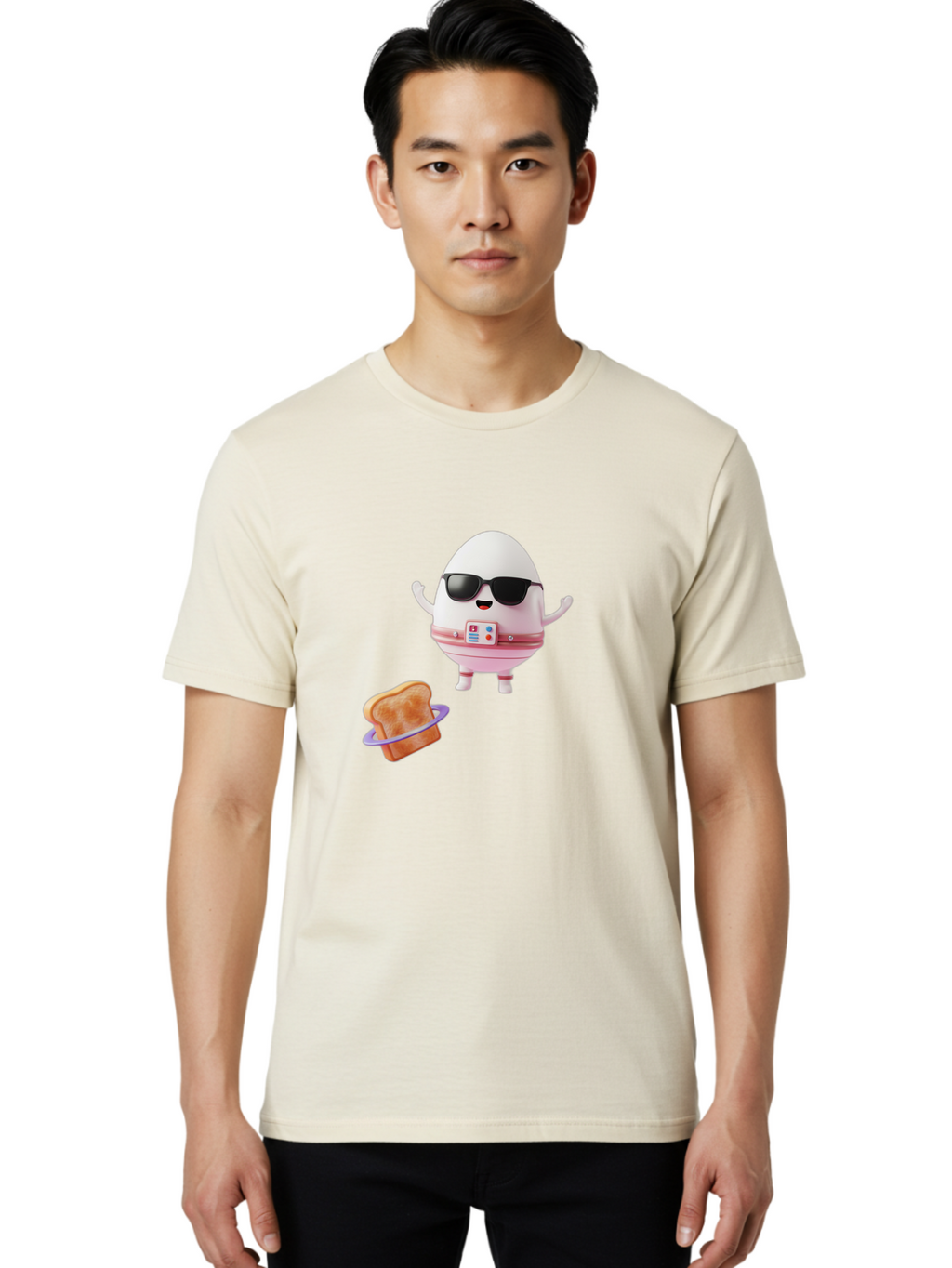 Egg-With-Sunglasses Men'S Graphic Tee, 100% Cotton, Comfortable Casual Summer Wear, Machine Washable, Vintage Camera, Old Camera, Antique Camera, Black Camera, Classic Photography, Photography Equipment, Nostalgic Device, Film Camera, Bak523