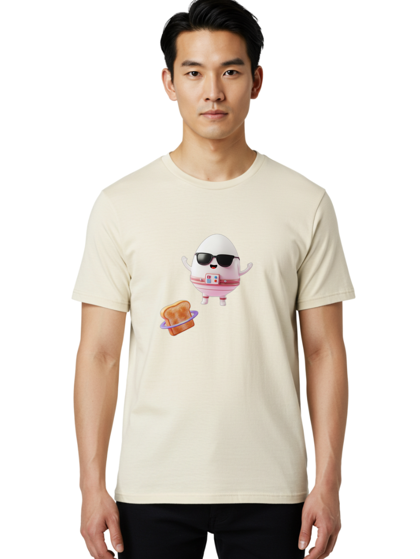 Egg-With-Sunglasses Men'S Graphic Tee, 100% Cotton, Comfortable Casual Summer Wear, Machine Washable, Vintage Camera, Old Camera, Antique Camera, Black Camera, Classic Photography, Photography Equipment, Nostalgic Device, Film Camera, Bak523