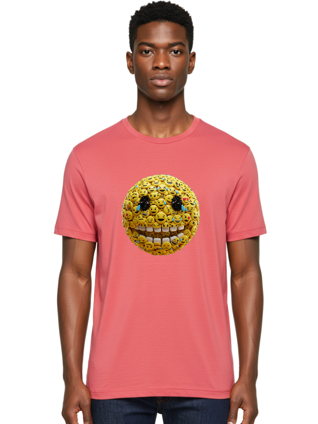 Emoji-Face Men'S Graphic Tee, 100% Cotton, Comfortable Casual Summer Wear, Machine Washable, Vintage Camera, Old Camera, Antique Camera, Black Camera, Classic Photography, Photography Equipment, Nostalgic Device, Film Camera, Camera Art Bak527