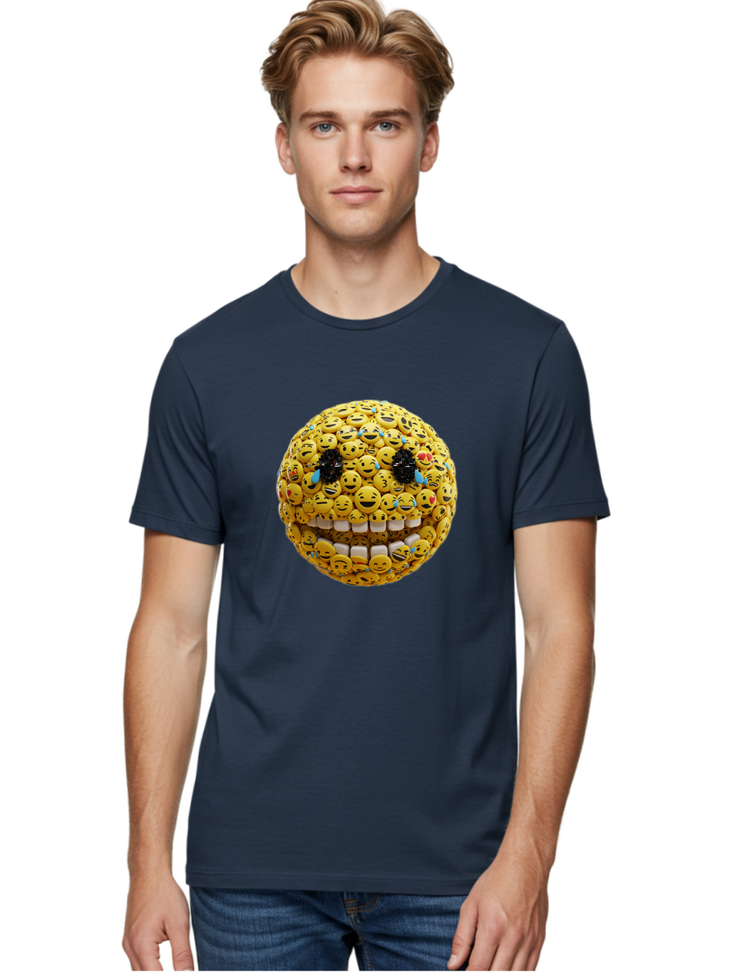 Emoji-Face Men'S Graphic Tee, 100% Cotton, Comfortable Casual Summer Wear, Machine Washable, Vintage Camera, Old Camera, Antique Camera, Black Camera, Classic Photography, Photography Equipment, Nostalgic Device, Film Camera, Camera Art Bak527