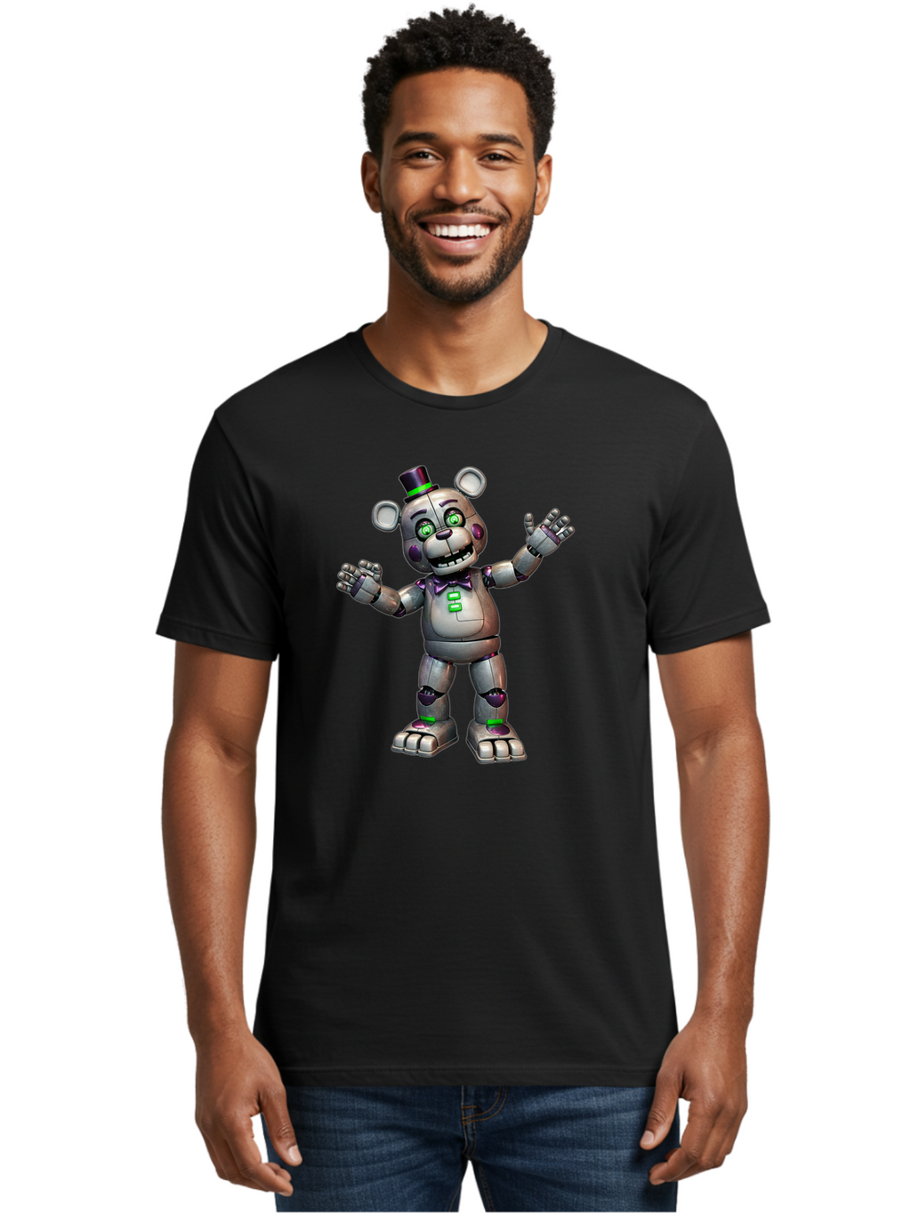 Endoskeleton-Freddy Men'S Graphic Tee, 100% Cotton, Comfortable Casual Summer Wear, Machine Washable, Vintage Camera, Old Camera, Antique Camera, Black Camera, Classic Photography, Photography Equipment, Nostalgic Device, Film Camera, Bak530