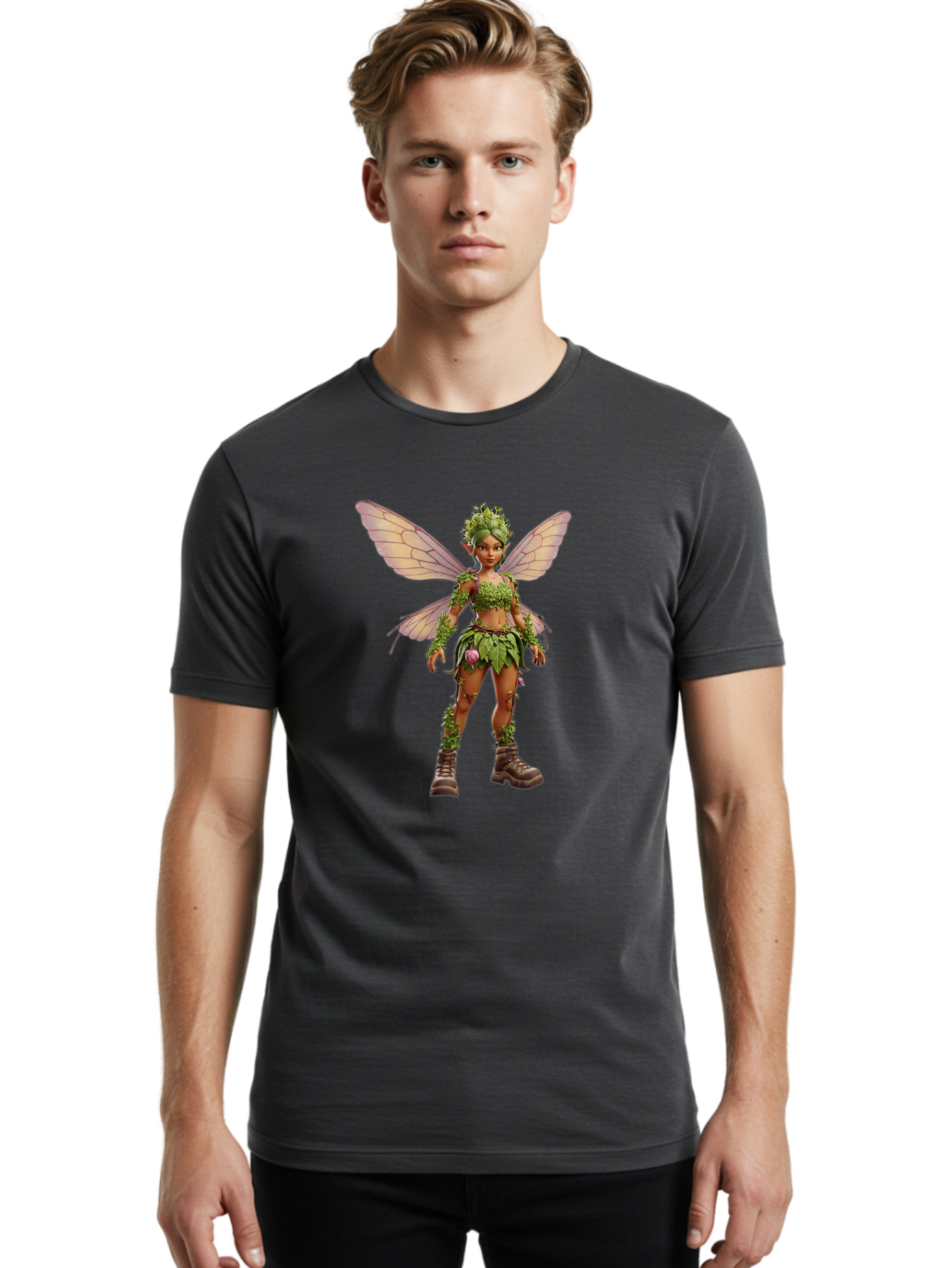 Fairy-1 Men'S Graphic Tee, 100% Cotton, Comfortable Casual Summer Wear, Machine Washable, Vintage Camera, Old Camera, Antique Camera, Black Camera, Classic Photography, Photography Equipment, Nostalgic Device, Film Camera, Camera Art Bak535
