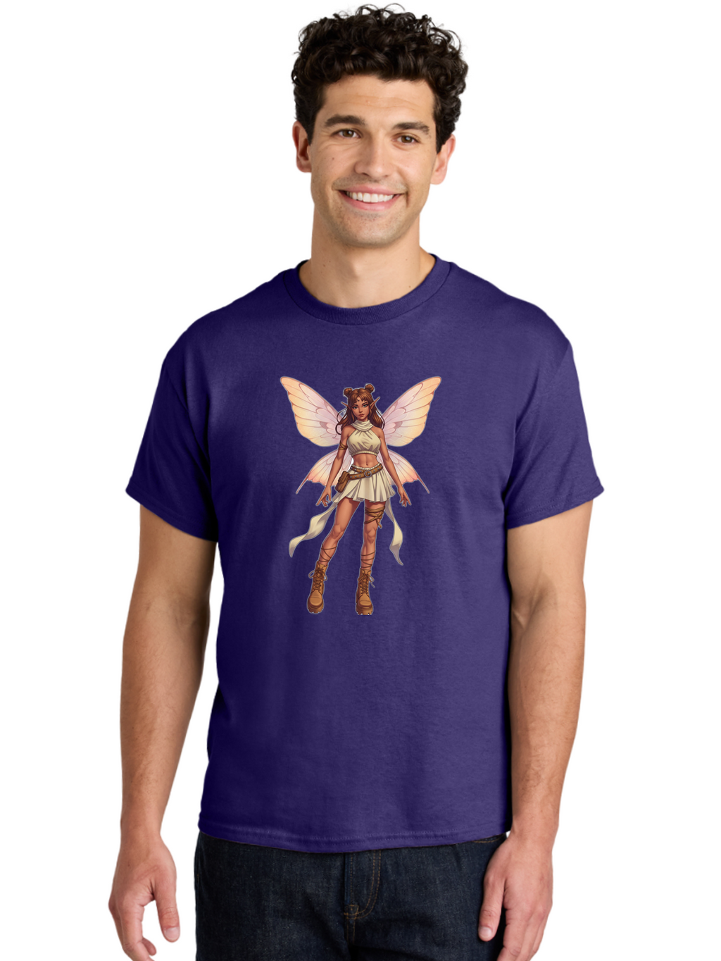 Fairy-Character-1 Men'S Graphic Tee, 100% Cotton, Comfortable Casual Summer Wear, Machine Washable, Vintage Camera, Old Camera, Antique Camera, Black Camera, Classic Photography, Photography Equipment, Nostalgic Device, Film Camera, Camera Art Bak536