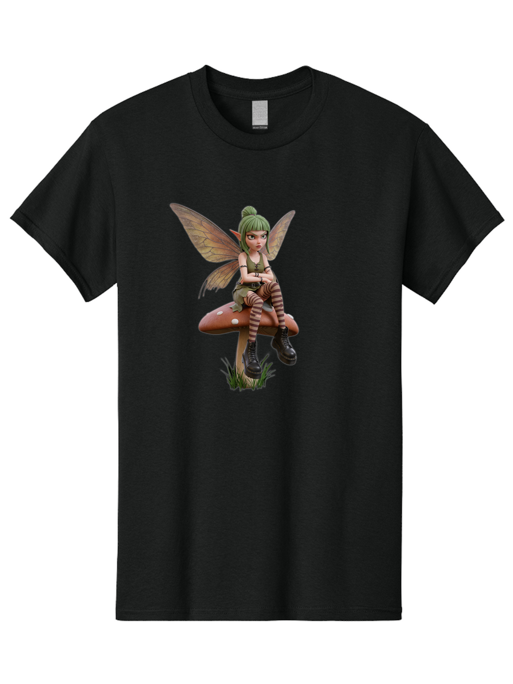 Fairy-On-Mushroom Men'S Graphic Tee, 100% Cotton, Comfortable Casual Summer Wear, Machine Washable, Vintage Camera, Old Camera, Antique Camera, Black Camera, Classic Photography, Photography Equipment, Nostalgic Device, Film Camera, Camera Art Bak540