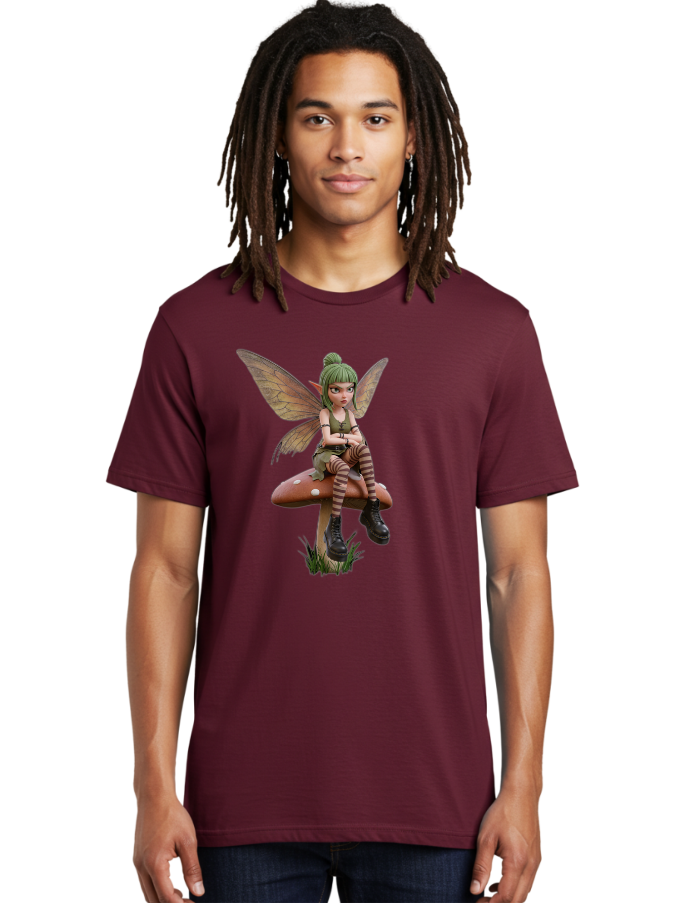 Fairy-On-Mushroom Men'S Graphic Tee, 100% Cotton, Comfortable Casual Summer Wear, Machine Washable, Vintage Camera, Old Camera, Antique Camera, Black Camera, Classic Photography, Photography Equipment, Nostalgic Device, Film Camera, Camera Art Bak540