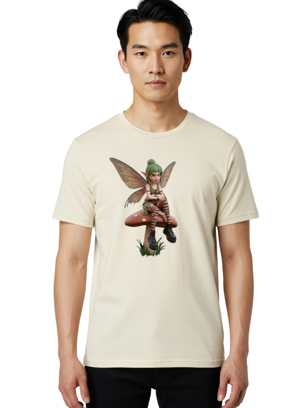 Fairy-On-Mushroom Men'S Graphic Tee, 100% Cotton, Comfortable Casual Summer Wear, Machine Washable, Vintage Camera, Old Camera, Antique Camera, Black Camera, Classic Photography, Photography Equipment, Nostalgic Device, Film Camera, Camera Art Bak540