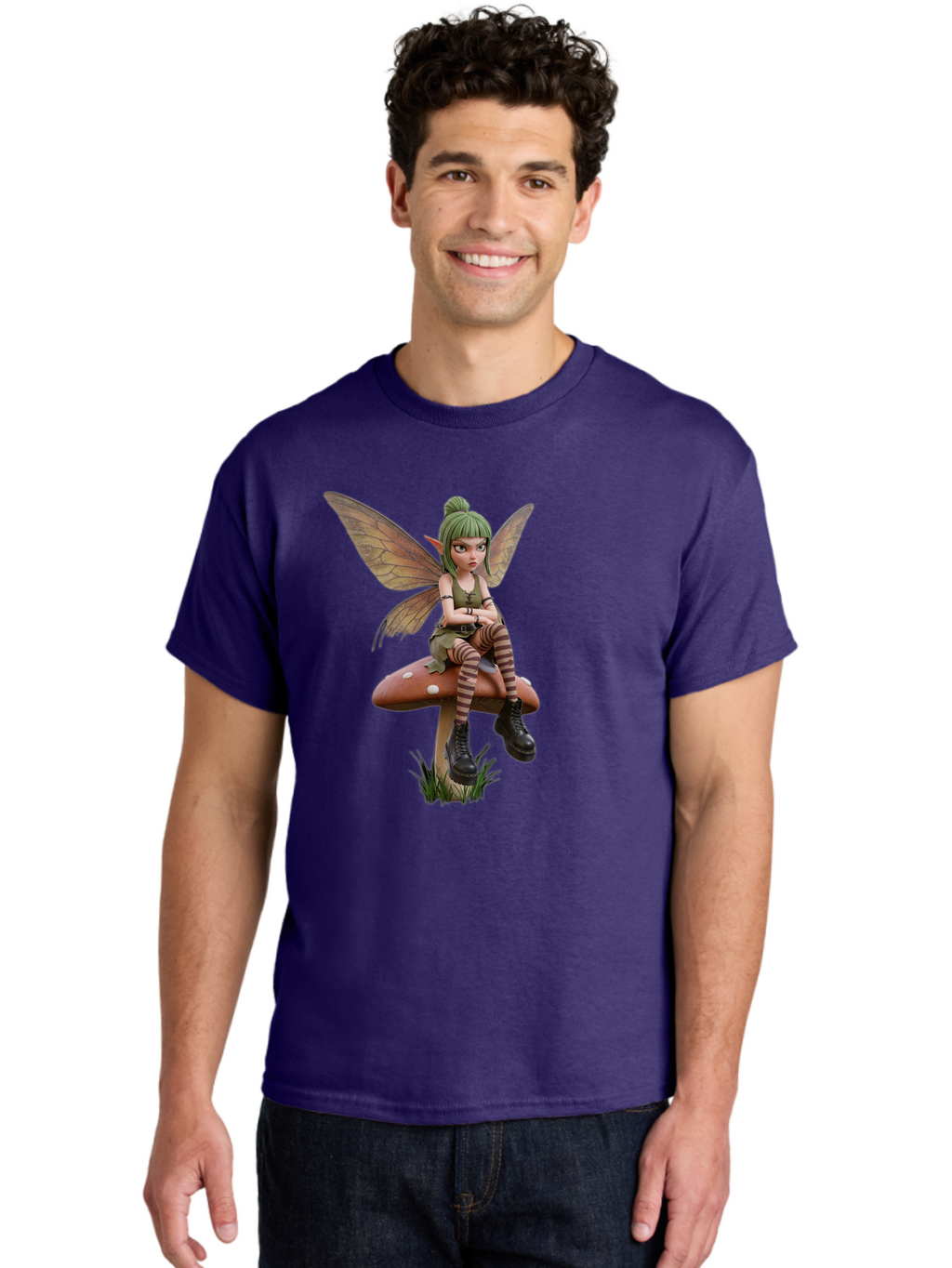 Fairy-On-Mushroom Men'S Graphic Tee, 100% Cotton, Comfortable Casual Summer Wear, Machine Washable, Vintage Camera, Old Camera, Antique Camera, Black Camera, Classic Photography, Photography Equipment, Nostalgic Device, Film Camera, Camera Art Bak540