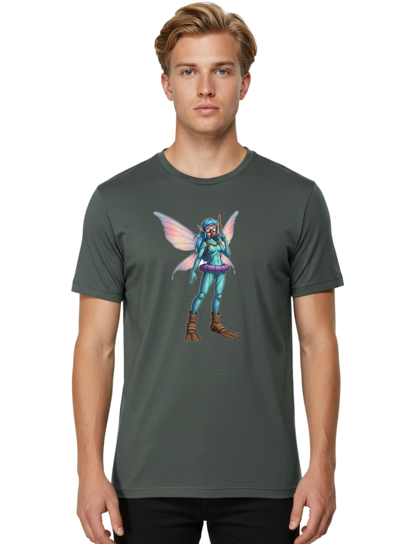 Fairy-Snorkeler Men'S Graphic Tee, 100% Cotton, Comfortable Casual Summer Wear, Machine Washable, Vintage Camera, Old Camera, Antique Camera, Black Camera, Classic Photography, Photography Equipment, Nostalgic Device, Film Camera, Camera Art Bak541