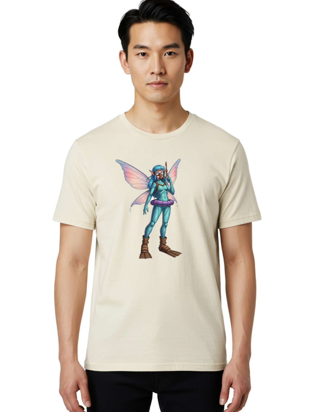 Fairy-Snorkeler Men'S Graphic Tee, 100% Cotton, Comfortable Casual Summer Wear, Machine Washable, Vintage Camera, Old Camera, Antique Camera, Black Camera, Classic Photography, Photography Equipment, Nostalgic Device, Film Camera, Camera Art Bak541