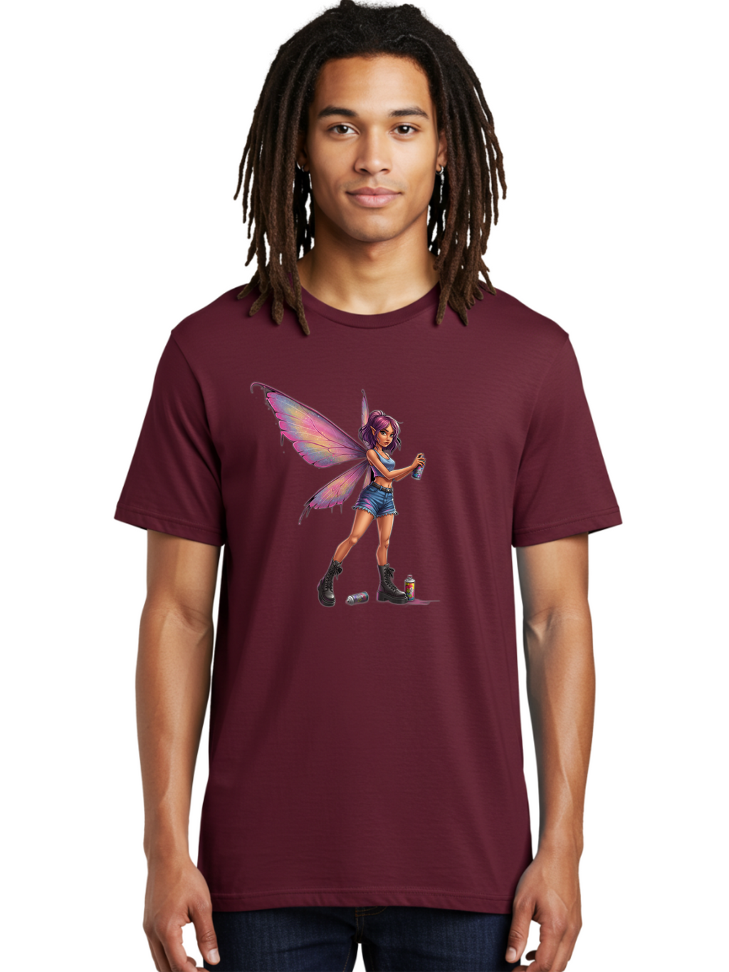 Fairy-With-Spray-Paint Men'S Graphic Tee, 100% Cotton, Comfortable Casual Summer Wear, Machine Washable, Vintage Camera, Old Camera, Antique Camera, Black Camera, Classic Photography, Photography Equipment, Nostalgic Device, Film Camera, Bak543