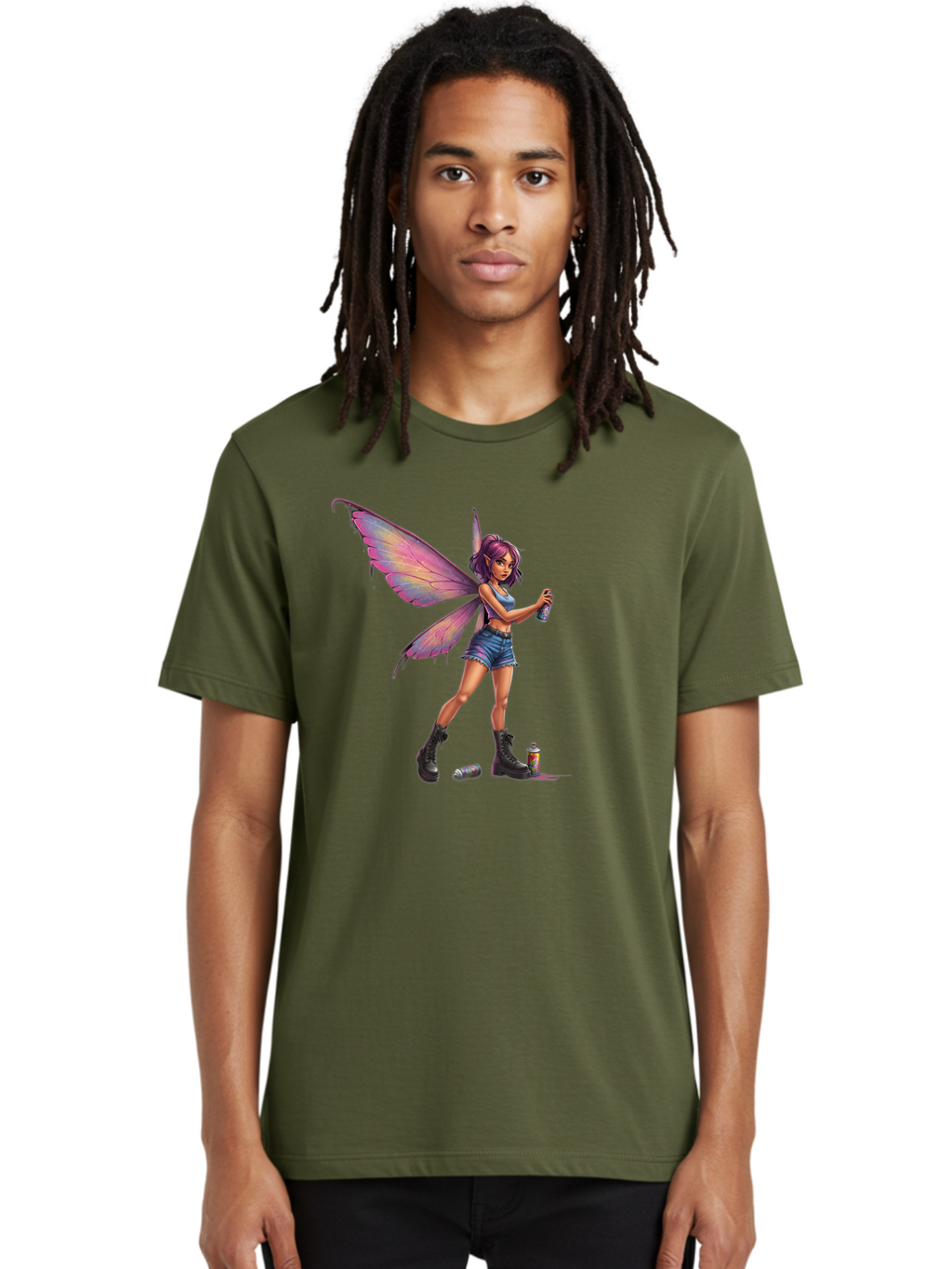 Fairy-With-Spray-Paint Men'S Graphic Tee, 100% Cotton, Comfortable Casual Summer Wear, Machine Washable, Vintage Camera, Old Camera, Antique Camera, Black Camera, Classic Photography, Photography Equipment, Nostalgic Device, Film Camera, Bak543