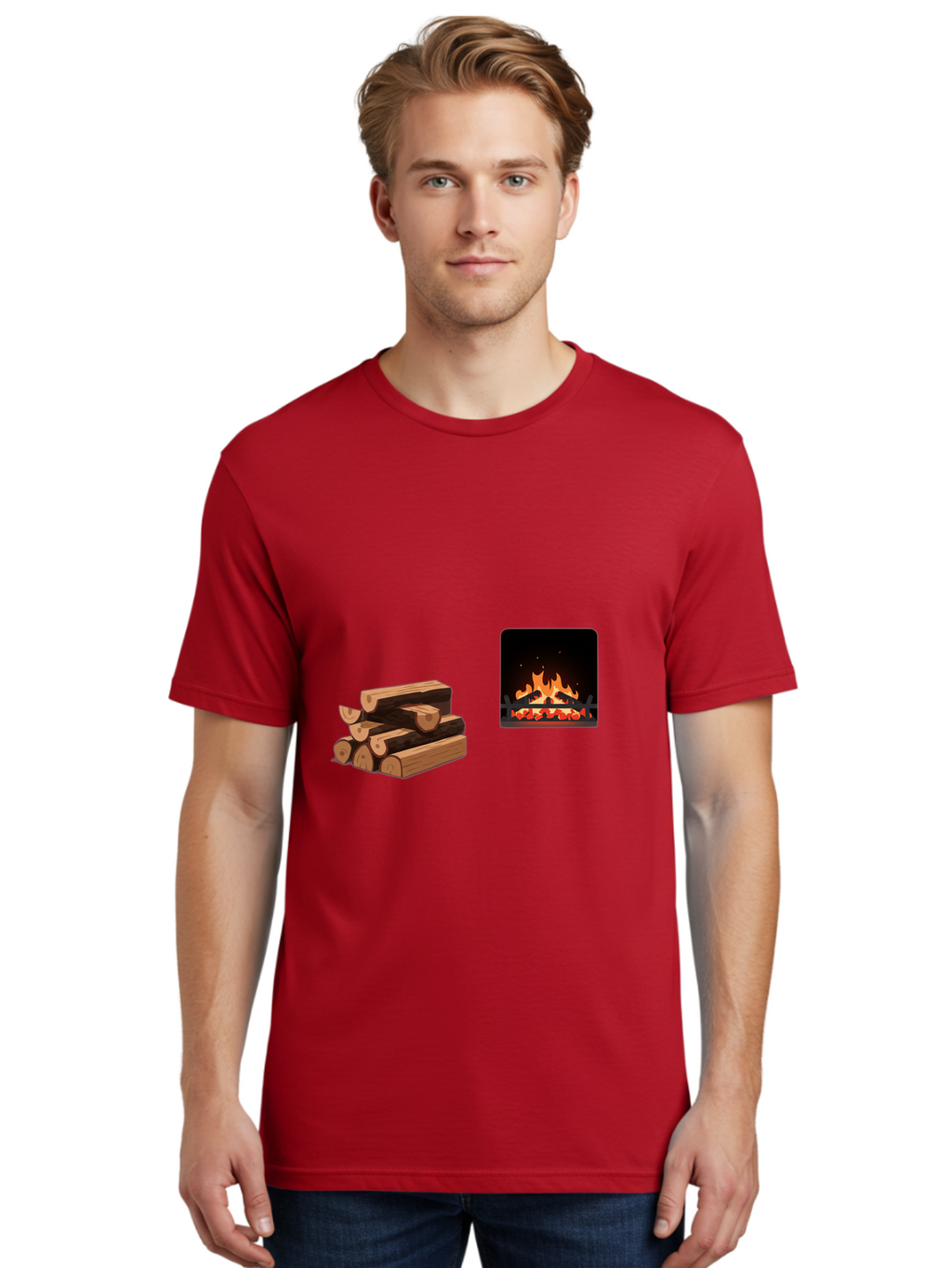 Fireplace-And-Logs Men'S Graphic Tee, 100% Cotton, Comfortable Casual Summer Wear, Machine Washable, Vintage Camera, Old Camera, Antique Camera, Black Camera, Classic Photography, Photography Equipment, Nostalgic Device, Film Camera, Bak547