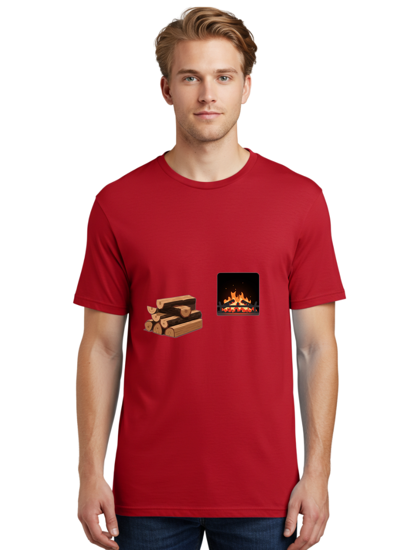Fireplace-And-Logs Men'S Graphic Tee, 100% Cotton, Comfortable Casual Summer Wear, Machine Washable, Vintage Camera, Old Camera, Antique Camera, Black Camera, Classic Photography, Photography Equipment, Nostalgic Device, Film Camera, Bak547