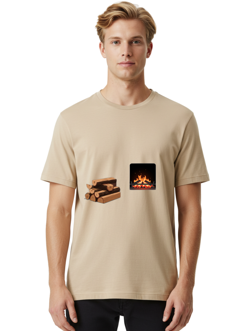 Fireplace-And-Logs Men'S Graphic Tee, 100% Cotton, Comfortable Casual Summer Wear, Machine Washable, Vintage Camera, Old Camera, Antique Camera, Black Camera, Classic Photography, Photography Equipment, Nostalgic Device, Film Camera, Bak547
