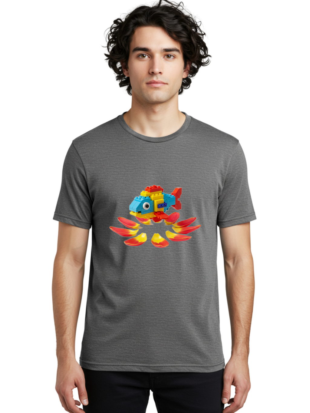 Fish-Building-Blocks Men'S Graphic Tee, 100% Cotton, Comfortable Casual Summer Wear, Machine Washable, Vintage Camera, Old Camera, Antique Camera, Black Camera, Classic Photography, Photography Equipment, Nostalgic Device, Film Camera, Bak549