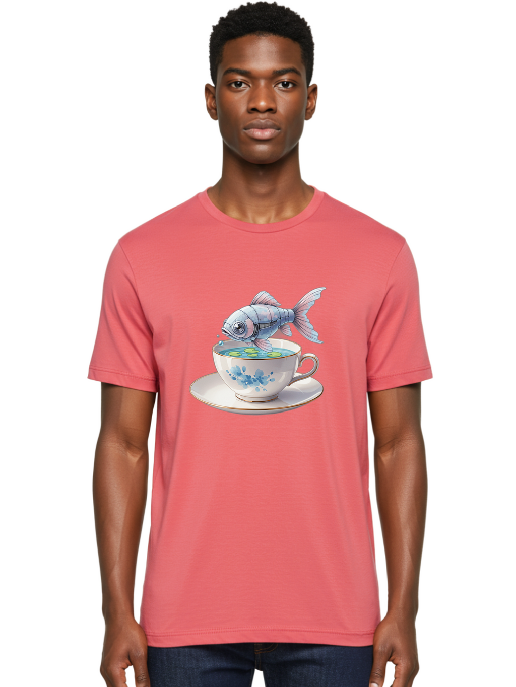 Fish-In-Tea-Cup Men'S Graphic Tee, 100% Cotton, Comfortable Casual Summer Wear, Machine Washable, Vintage Camera, Old Camera, Antique Camera, Black Camera, Classic Photography, Photography Equipment, Nostalgic Device, Film Camera, Camera Art Bak553