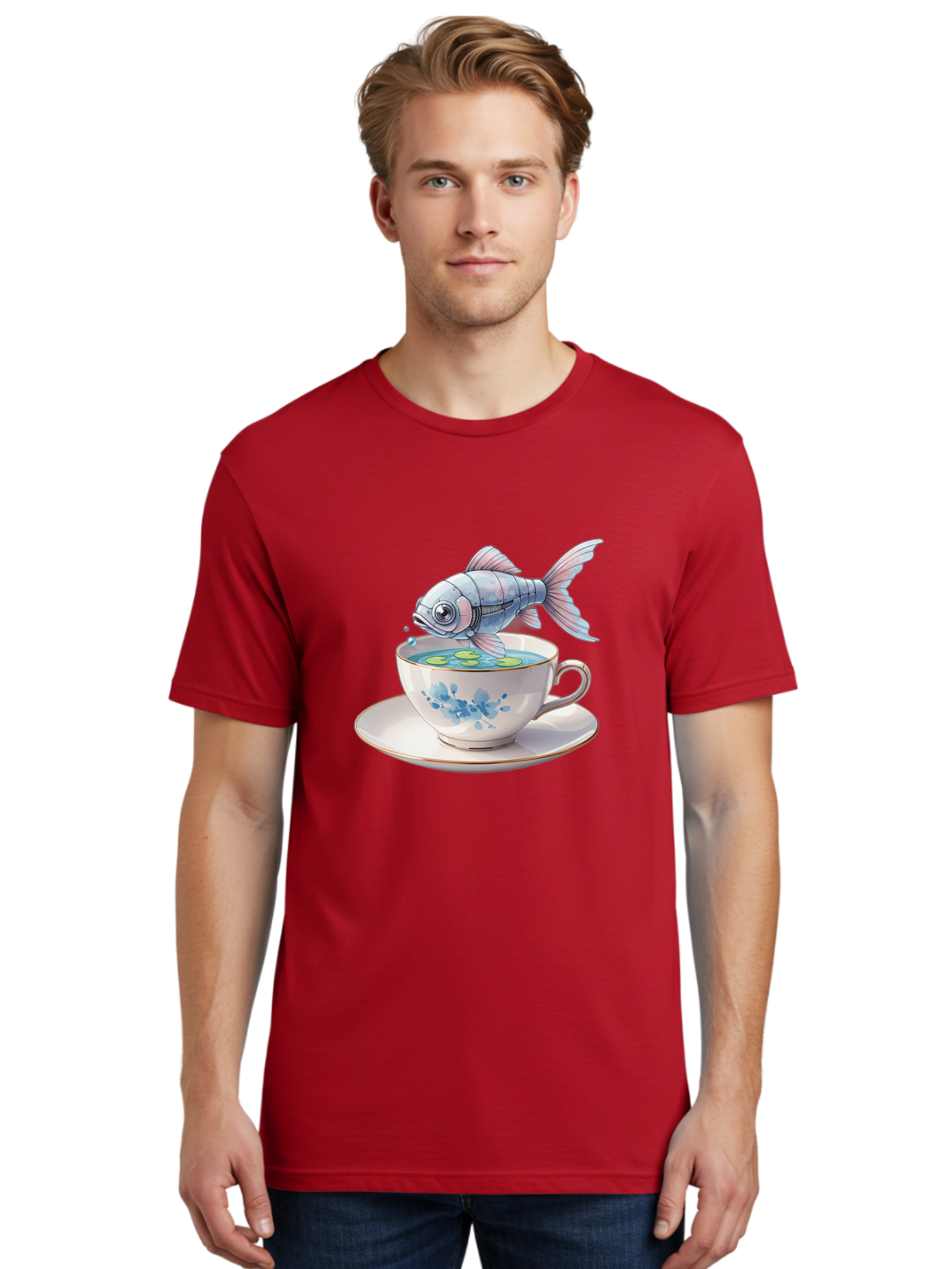 Fish-In-Tea-Cup Men'S Graphic Tee, 100% Cotton, Comfortable Casual Summer Wear, Machine Washable, Vintage Camera, Old Camera, Antique Camera, Black Camera, Classic Photography, Photography Equipment, Nostalgic Device, Film Camera, Camera Art Bak553