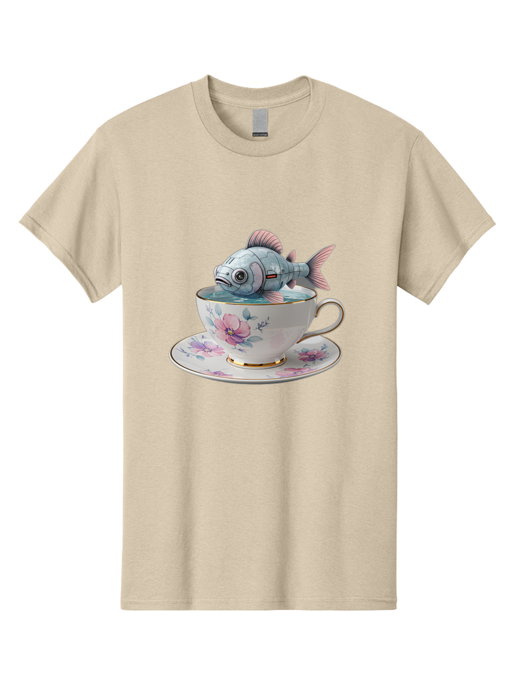 Fish-In-Teacup-3 Men'S Graphic Tee, 100% Cotton, Comfortable Casual Summer Wear, Machine Washable, Vintage Camera, Old Camera, Antique Camera, Black Camera, Classic Photography, Photography Equipment, Nostalgic Device, Film Camera, Camera Art Bak556