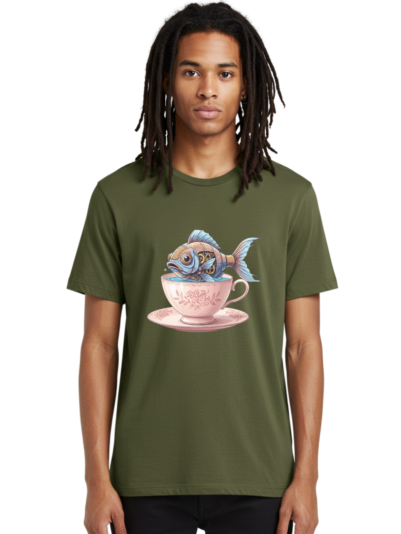 Fish-In-Teacup Men'S Graphic Tee, 100% Cotton, Comfortable Casual Summer Wear, Machine Washable, Vintage Camera, Old Camera, Antique Camera, Black Camera, Classic Photography, Photography Equipment, Nostalgic Device, Film Camera, Camera Art Bak558