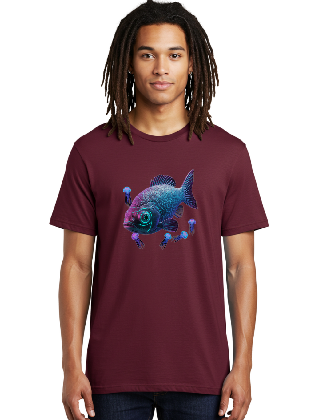 Fish-With-Jellyfish Men'S Graphic Tee, 100% Cotton, Comfortable Casual Summer Wear, Machine Washable, Vintage Camera, Old Camera, Antique Camera, Black Camera, Classic Photography, Photography Equipment, Nostalgic Device, Film Camera, Bak561