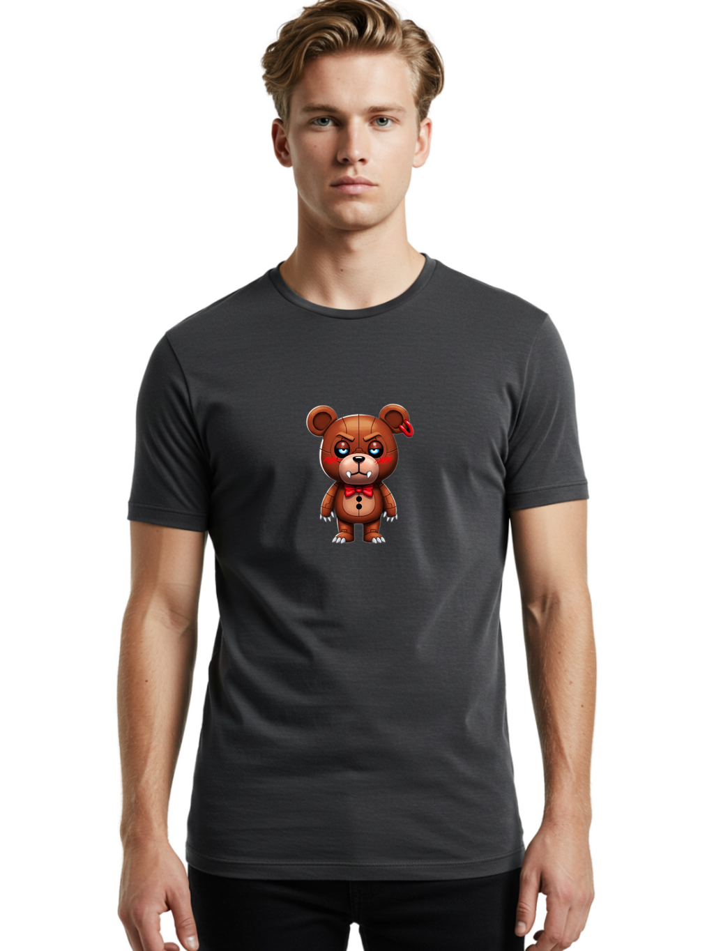 Five-Nights-At-Freddy-S-Bear Men'S Graphic Tee, 100% Cotton, Comfortable Casual Summer Wear, Machine Washable, Vintage Camera, Old Camera, Antique Camera, Black Camera, Classic Photography, Photography Equipment, Nostalgic Device, Film Camera, Bak562