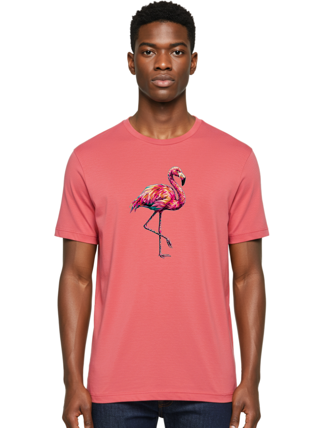 Flamingo-11 Men'S Graphic Tee, 100% Cotton, Comfortable Casual Summer Wear, Machine Washable, Vintage Camera, Old Camera, Antique Camera, Black Camera, Classic Photography, Photography Equipment, Nostalgic Device, Film Camera, Camera Art Bak575