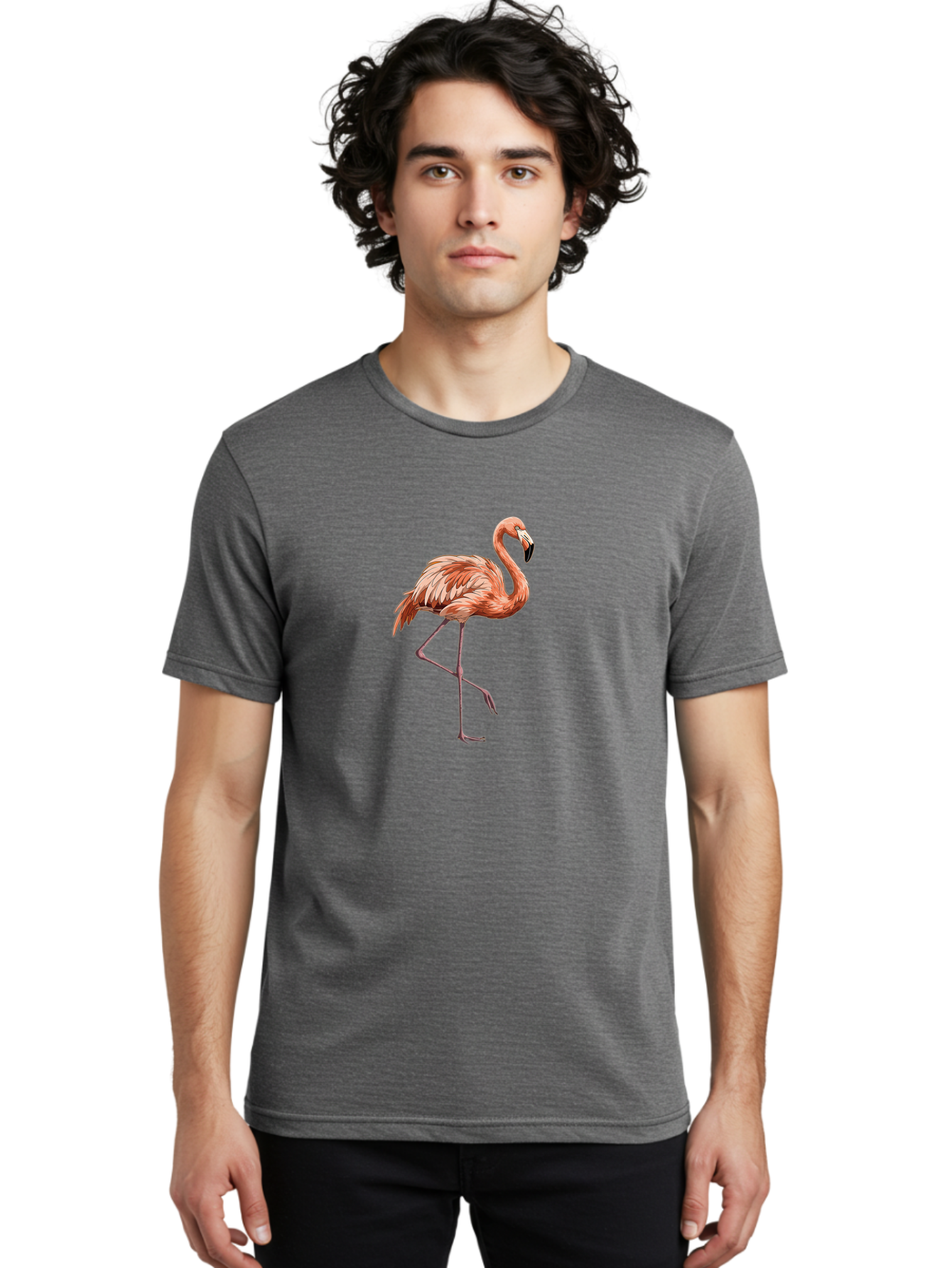Flamingo-12 Men'S Graphic Tee, 100% Cotton, Comfortable Casual Summer Wear, Machine Washable, Vintage Camera, Old Camera, Antique Camera, Black Camera, Classic Photography, Photography Equipment, Nostalgic Device, Film Camera, Camera Art Bak576