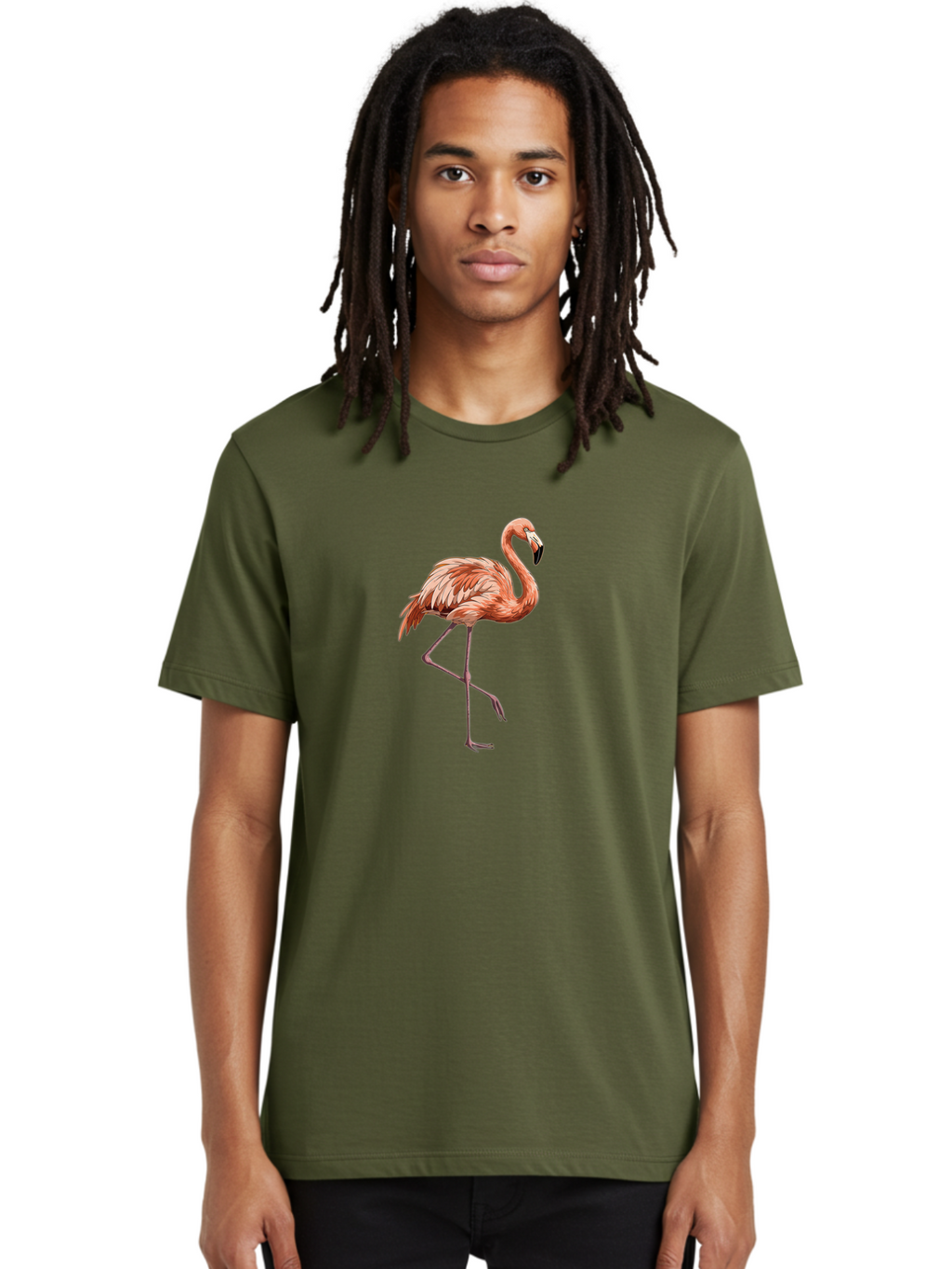 Flamingo-12 Men'S Graphic Tee, 100% Cotton, Comfortable Casual Summer Wear, Machine Washable, Vintage Camera, Old Camera, Antique Camera, Black Camera, Classic Photography, Photography Equipment, Nostalgic Device, Film Camera, Camera Art Bak576