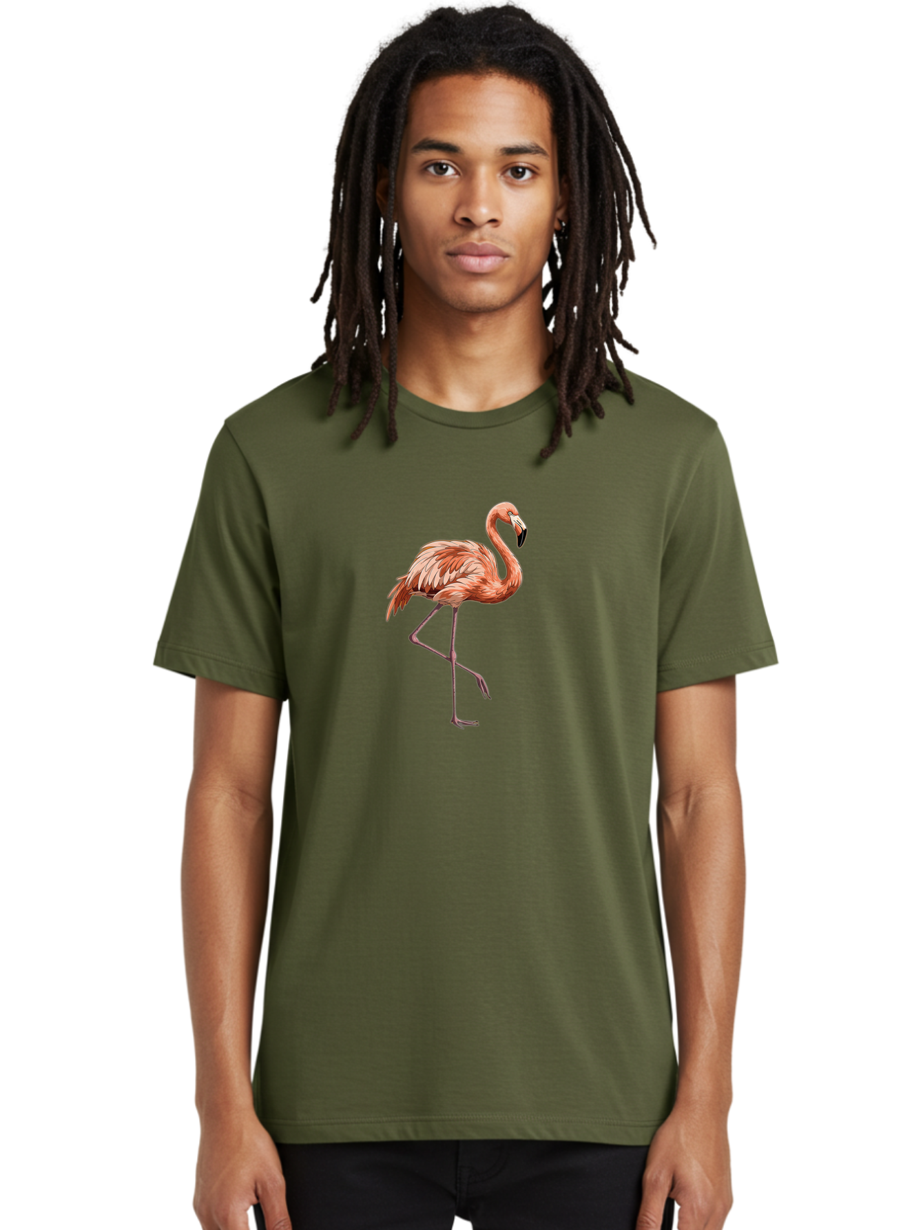 Flamingo-12 Men'S Graphic Tee, 100% Cotton, Comfortable Casual Summer Wear, Machine Washable, Vintage Camera, Old Camera, Antique Camera, Black Camera, Classic Photography, Photography Equipment, Nostalgic Device, Film Camera, Camera Art Bak576
