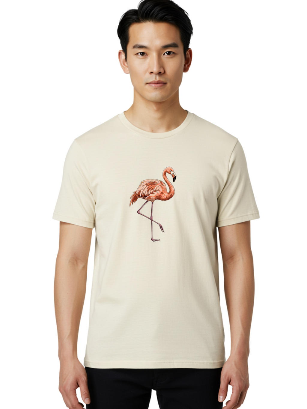 Flamingo-12 Men'S Graphic Tee, 100% Cotton, Comfortable Casual Summer Wear, Machine Washable, Vintage Camera, Old Camera, Antique Camera, Black Camera, Classic Photography, Photography Equipment, Nostalgic Device, Film Camera, Camera Art Bak576