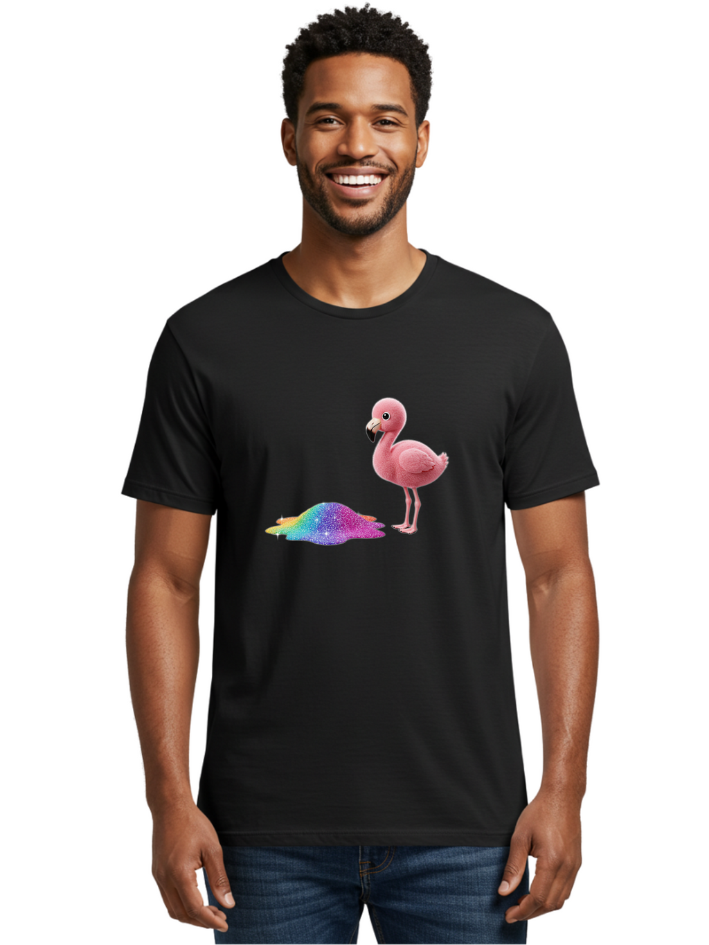 Flamingo-13 Men'S Graphic Tee, 100% Cotton, Comfortable Casual Summer Wear, Machine Washable, Vintage Camera, Old Camera, Antique Camera, Black Camera, Classic Photography, Photography Equipment, Nostalgic Device, Film Camera, Camera Art Bak577