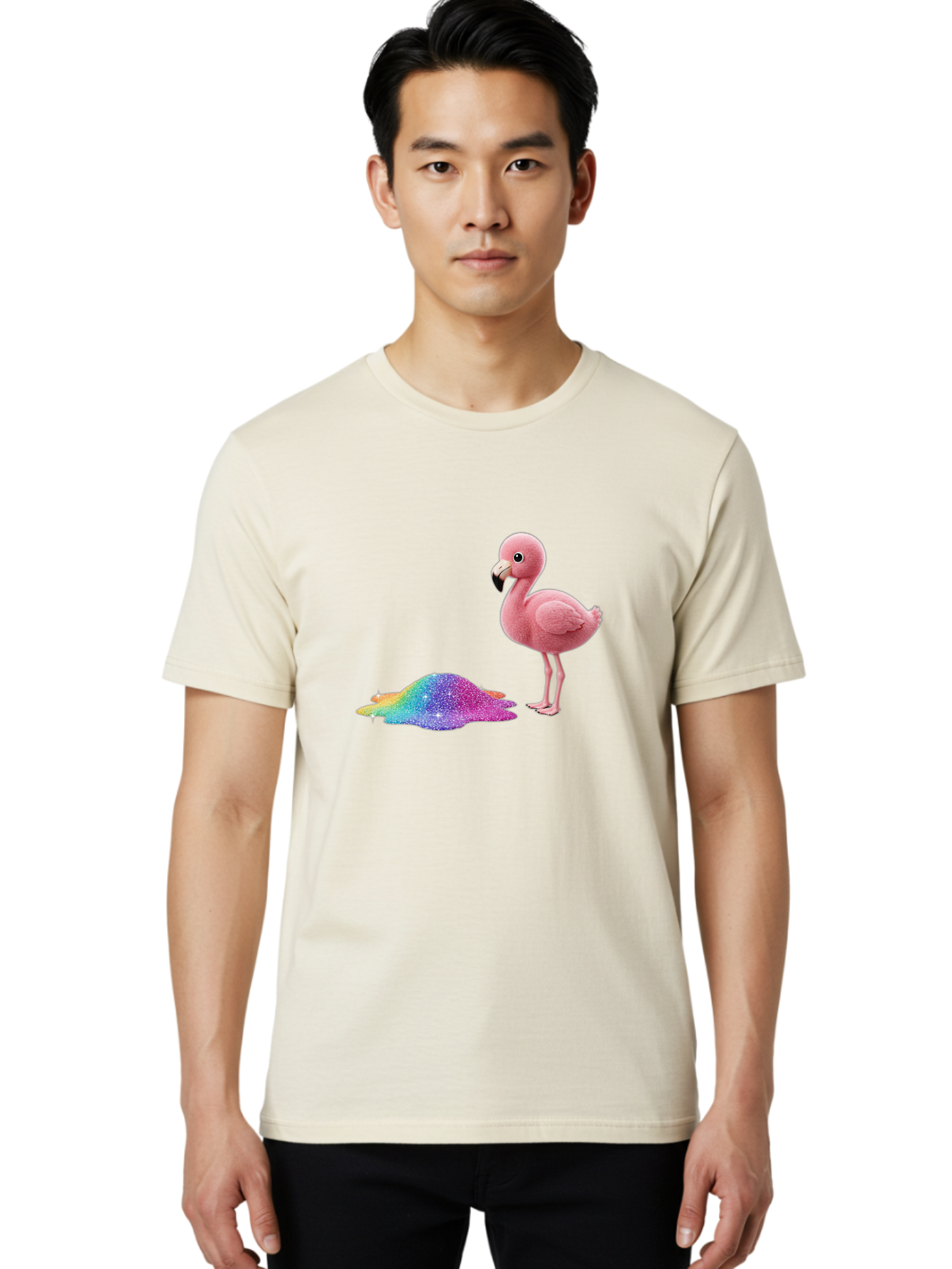 Flamingo-13 Men'S Graphic Tee, 100% Cotton, Comfortable Casual Summer Wear, Machine Washable, Vintage Camera, Old Camera, Antique Camera, Black Camera, Classic Photography, Photography Equipment, Nostalgic Device, Film Camera, Camera Art Bak577