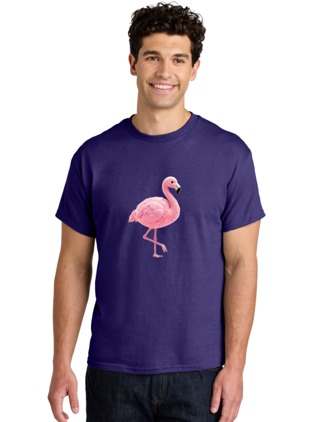 Flamingo-3 Men'S Graphic Tee, 100% Cotton, Comfortable Casual Summer Wear, Machine Washable, Vintage Camera, Old Camera, Antique Camera, Black Camera, Classic Photography, Photography Equipment, Nostalgic Device, Film Camera, Camera Art Bak586