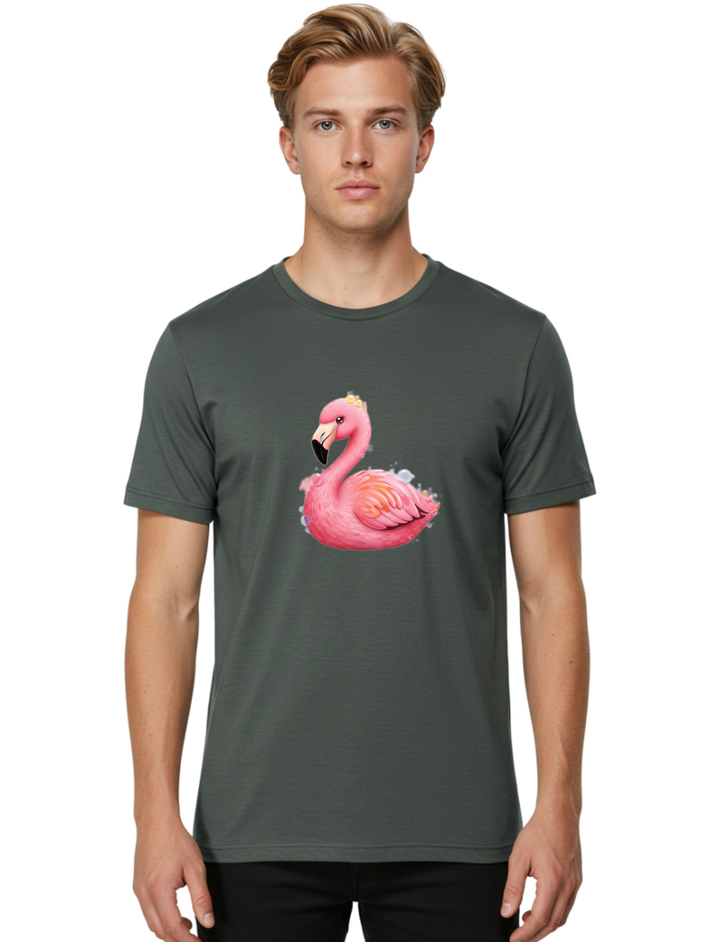 Flamingo-4 Men'S Graphic Tee, 100% Cotton, Comfortable Casual Summer Wear, Machine Washable, Vintage Camera, Old Camera, Antique Camera, Black Camera, Classic Photography, Photography Equipment, Nostalgic Device, Film Camera, Camera Art Bak587