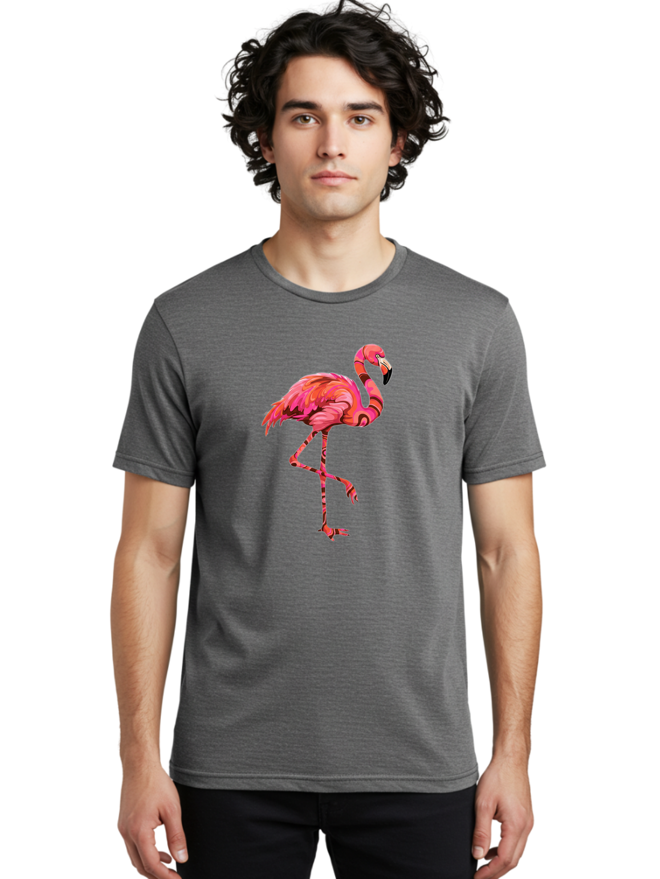 Flamingo-5 Men'S Graphic Tee, 100% Cotton, Comfortable Casual Summer Wear, Machine Washable, Vintage Camera, Old Camera, Antique Camera, Black Camera, Classic Photography, Photography Equipment, Nostalgic Device, Film Camera, Camera Art Bak588