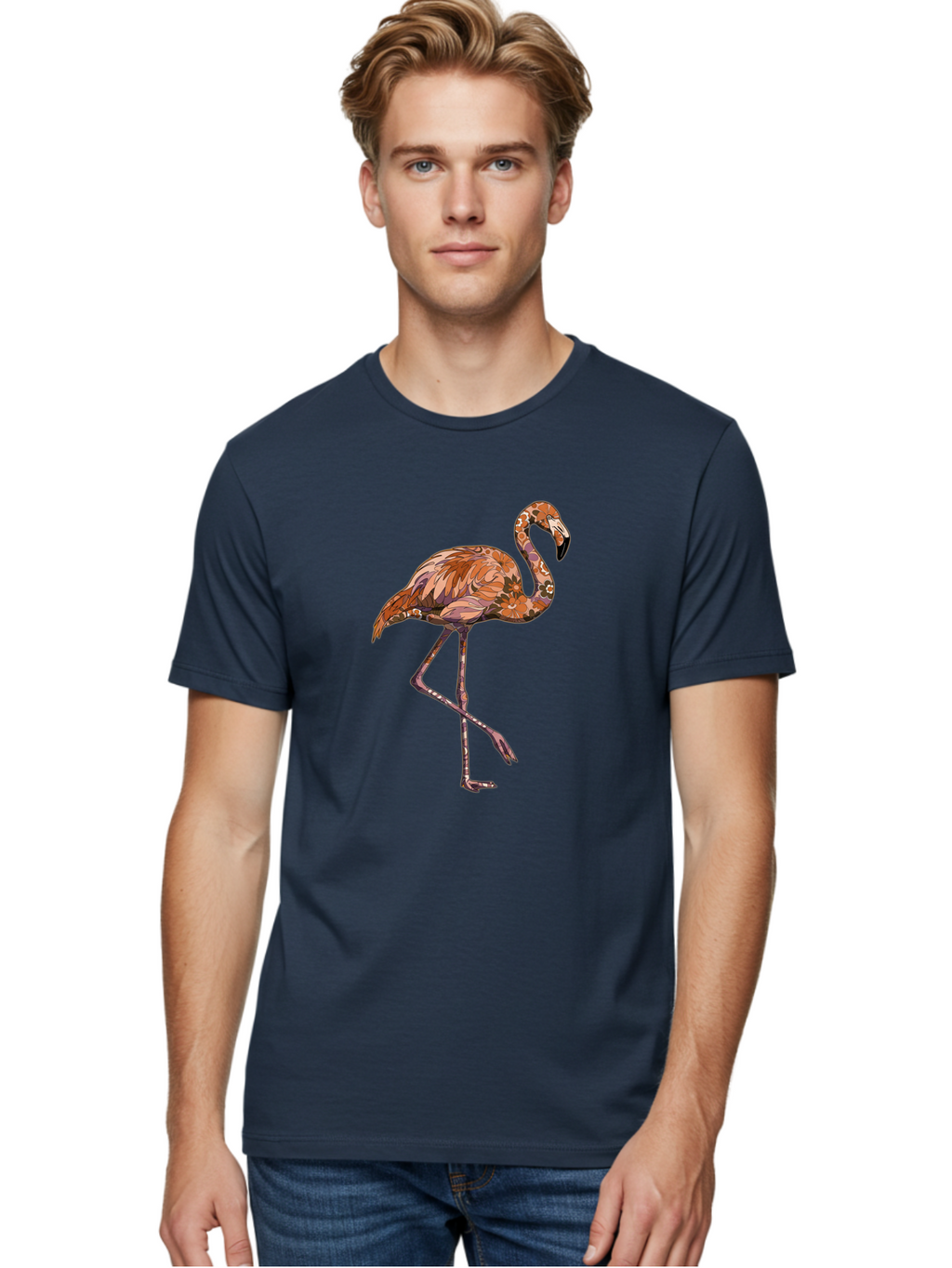Flamingo-7 Men'S Graphic Tee, 100% Cotton, Comfortable Casual Summer Wear, Machine Washable, Vintage Camera, Old Camera, Antique Camera, Black Camera, Classic Photography, Photography Equipment, Nostalgic Device, Film Camera, Camera Art Bak590