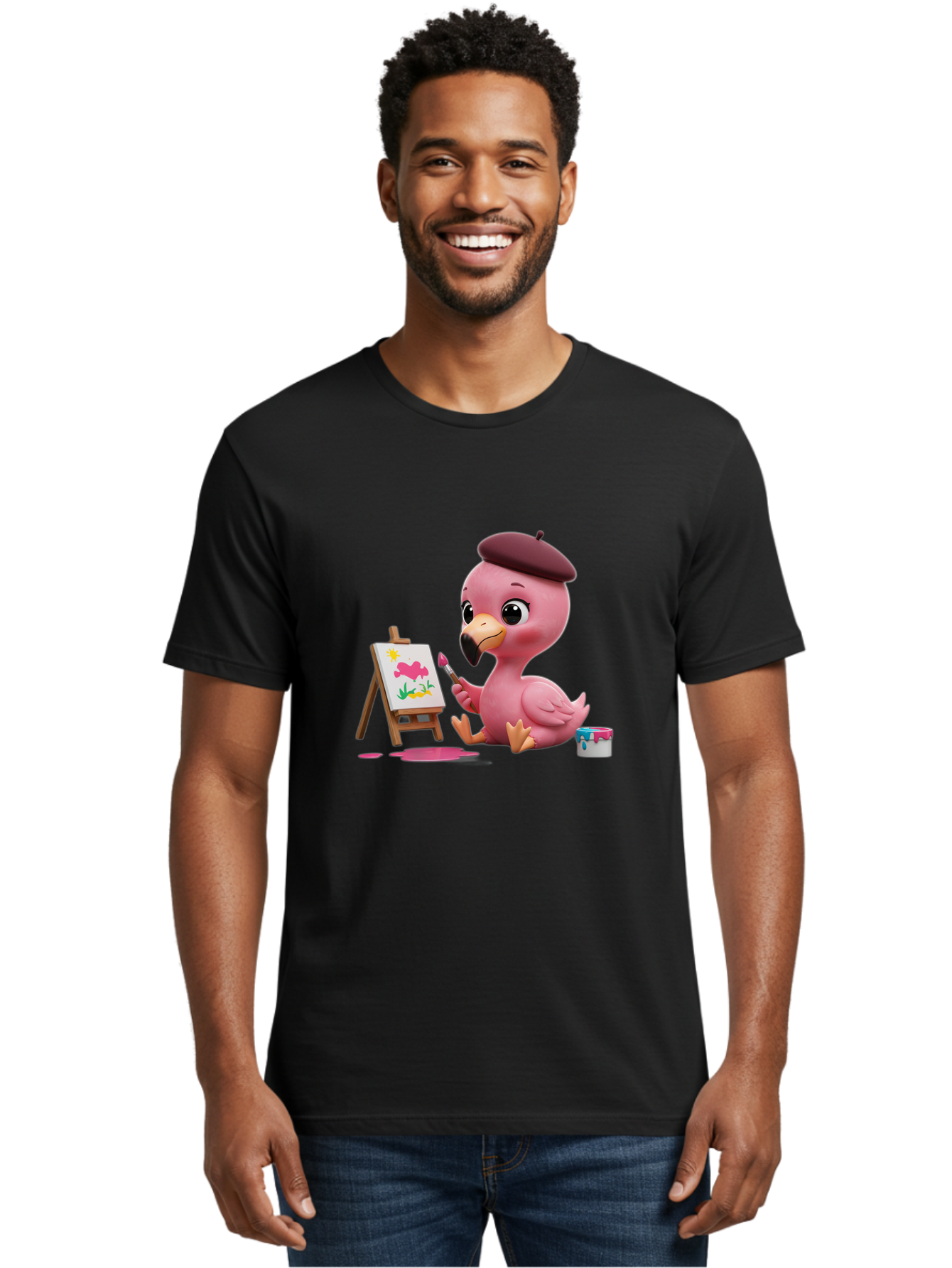 Flamingo-Artist Men'S Graphic Tee, 100% Cotton, Comfortable Casual Summer Wear, Machine Washable, Vintage Camera, Old Camera, Antique Camera, Black Camera, Classic Photography, Photography Equipment, Nostalgic Device, Film Camera, Camera Art Bak593